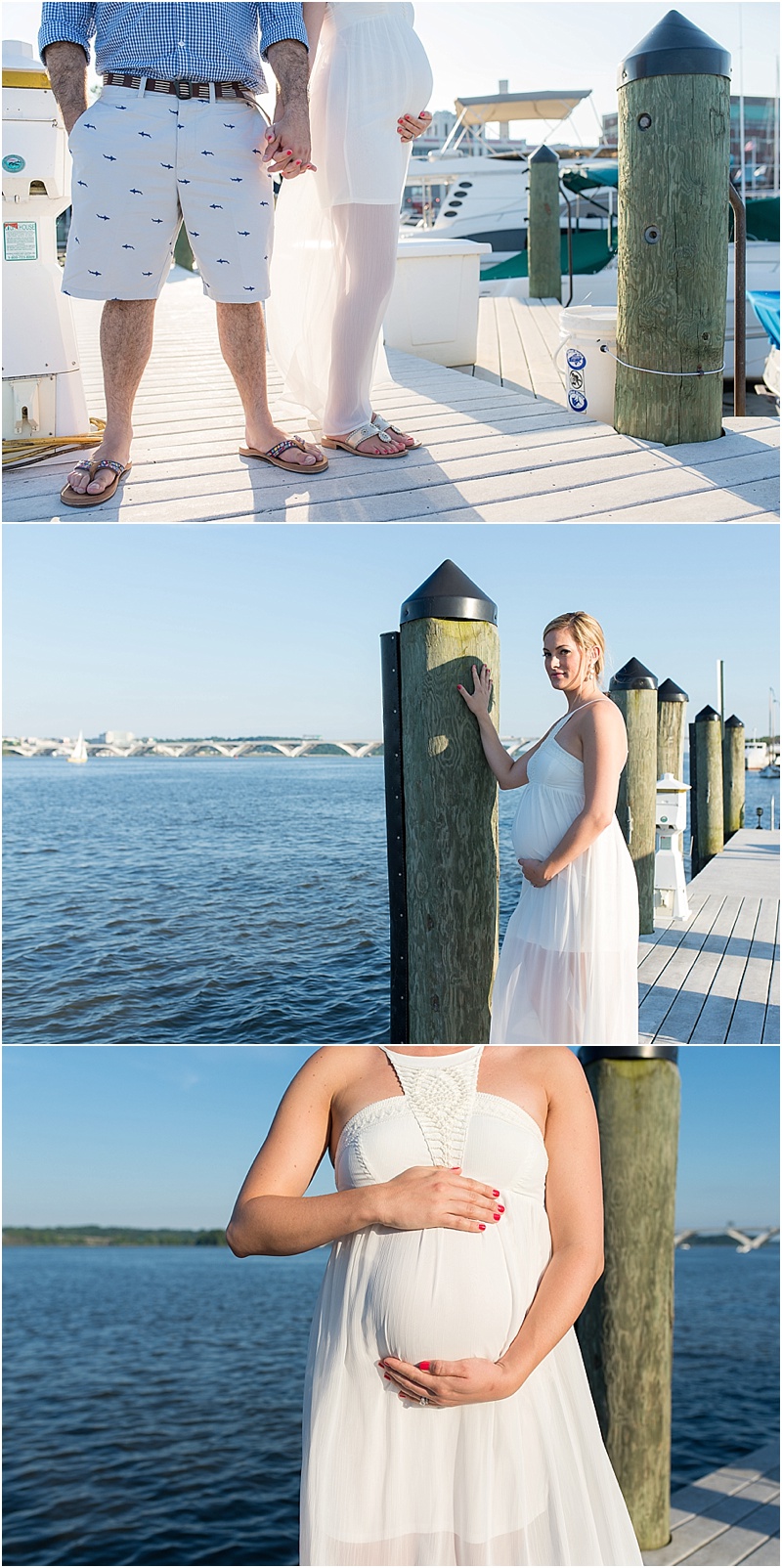 Northern VA maternity photographer Potomac Boat Session