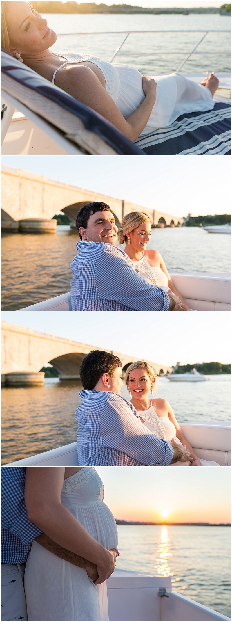 Northern VA maternity photographer Potomac Boat Session