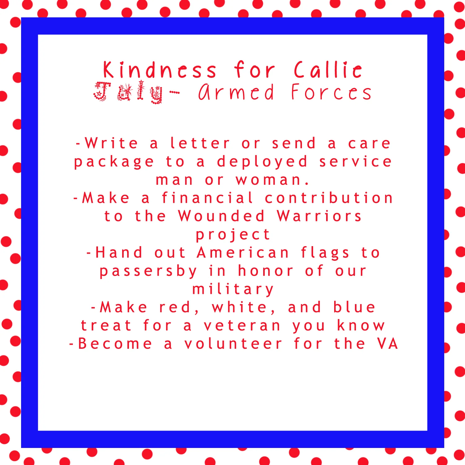July K4C:  Armed Forces
