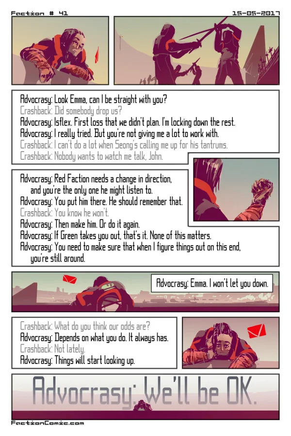 Page 41 of Faction . Illustrated by Heliotrope.