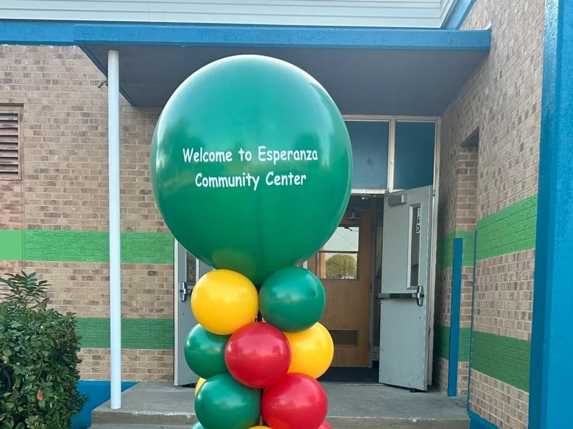 Balloon Columns with Custom Message