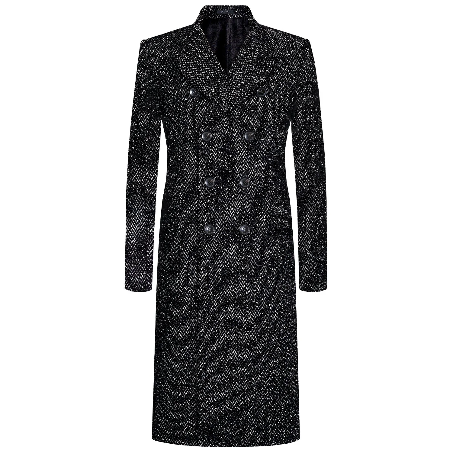 Double Breasted Overcoat Bespoke Overcoat London Grey Herringbone