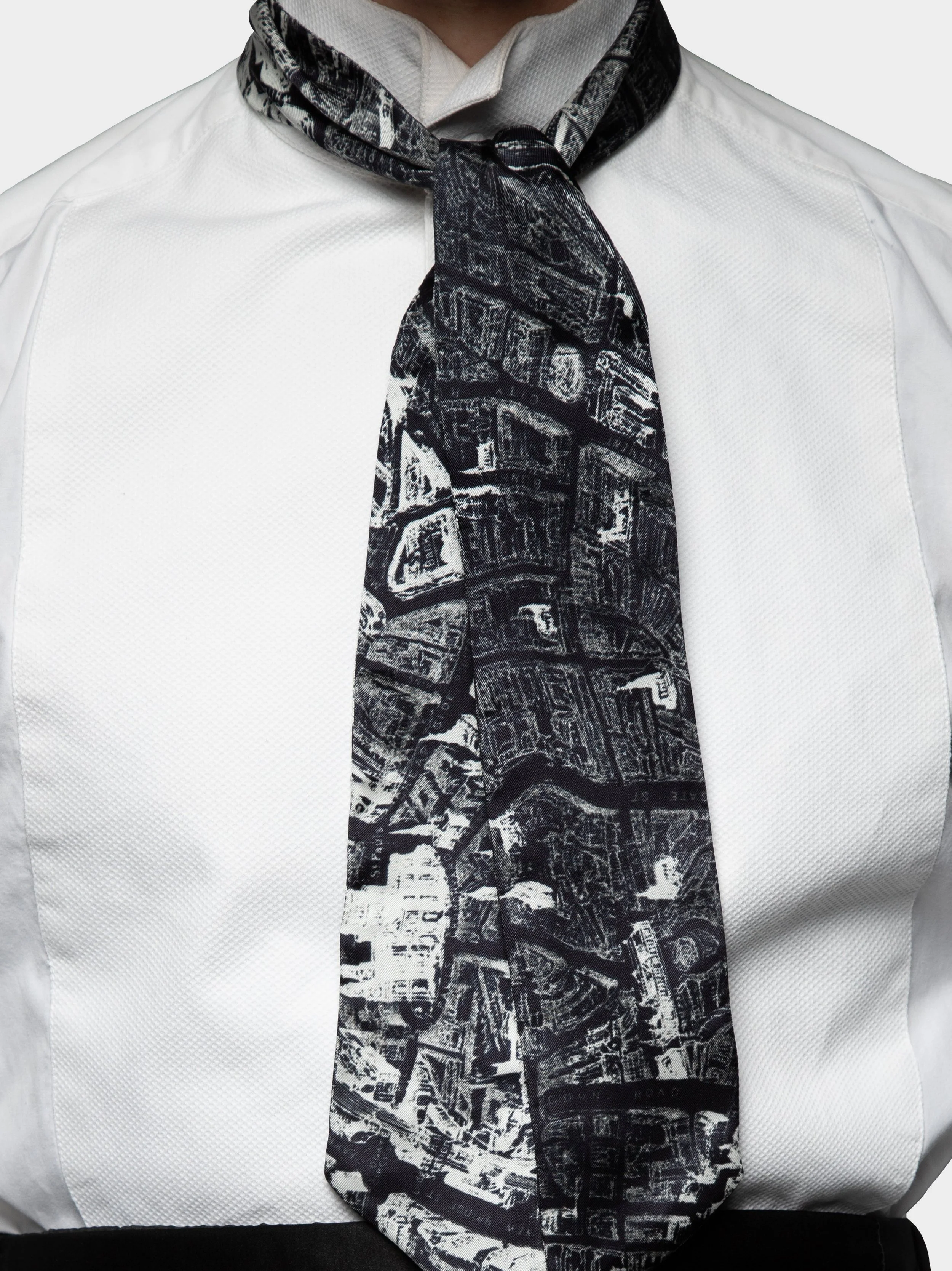 Printed Map Of London Slim Cravat