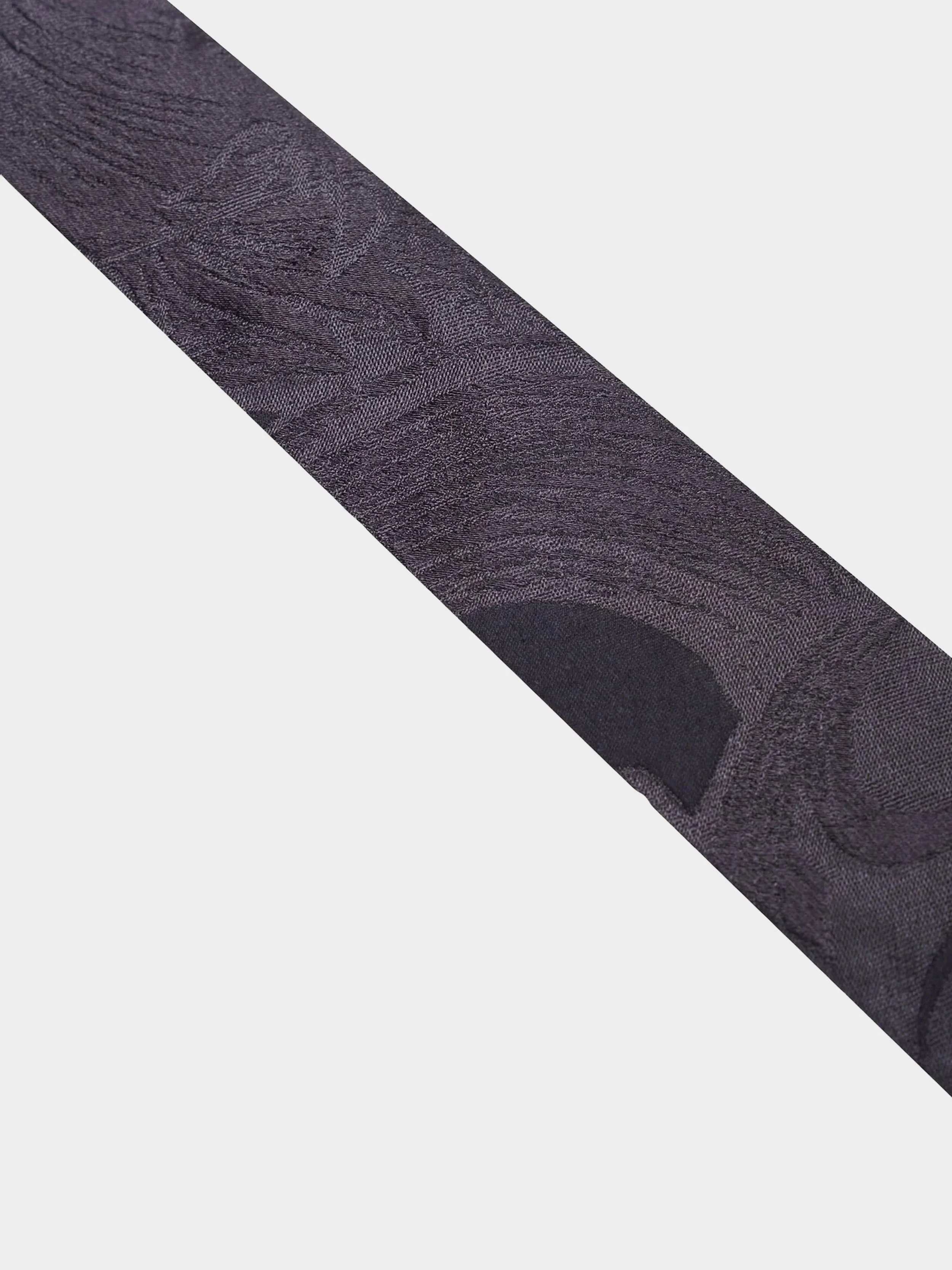 'Tonal Black Pegasus' Slim Necktie. diag.jpg