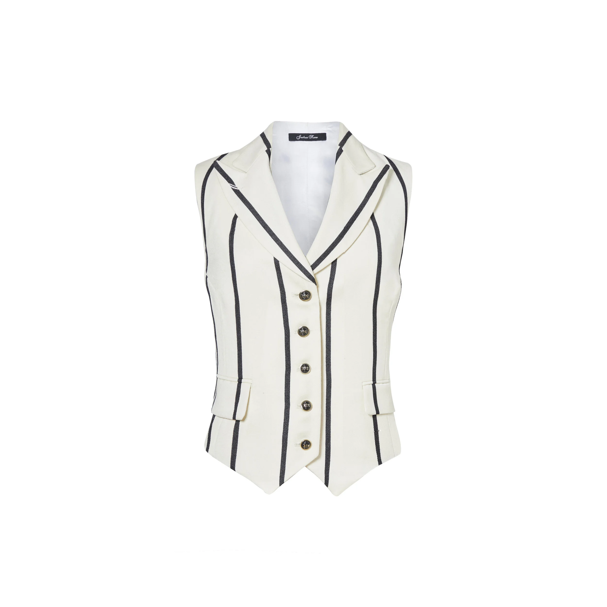 THE JULIET WAISTCOAT_CREAM AND BLACK PINSTRIPE_F.jpg