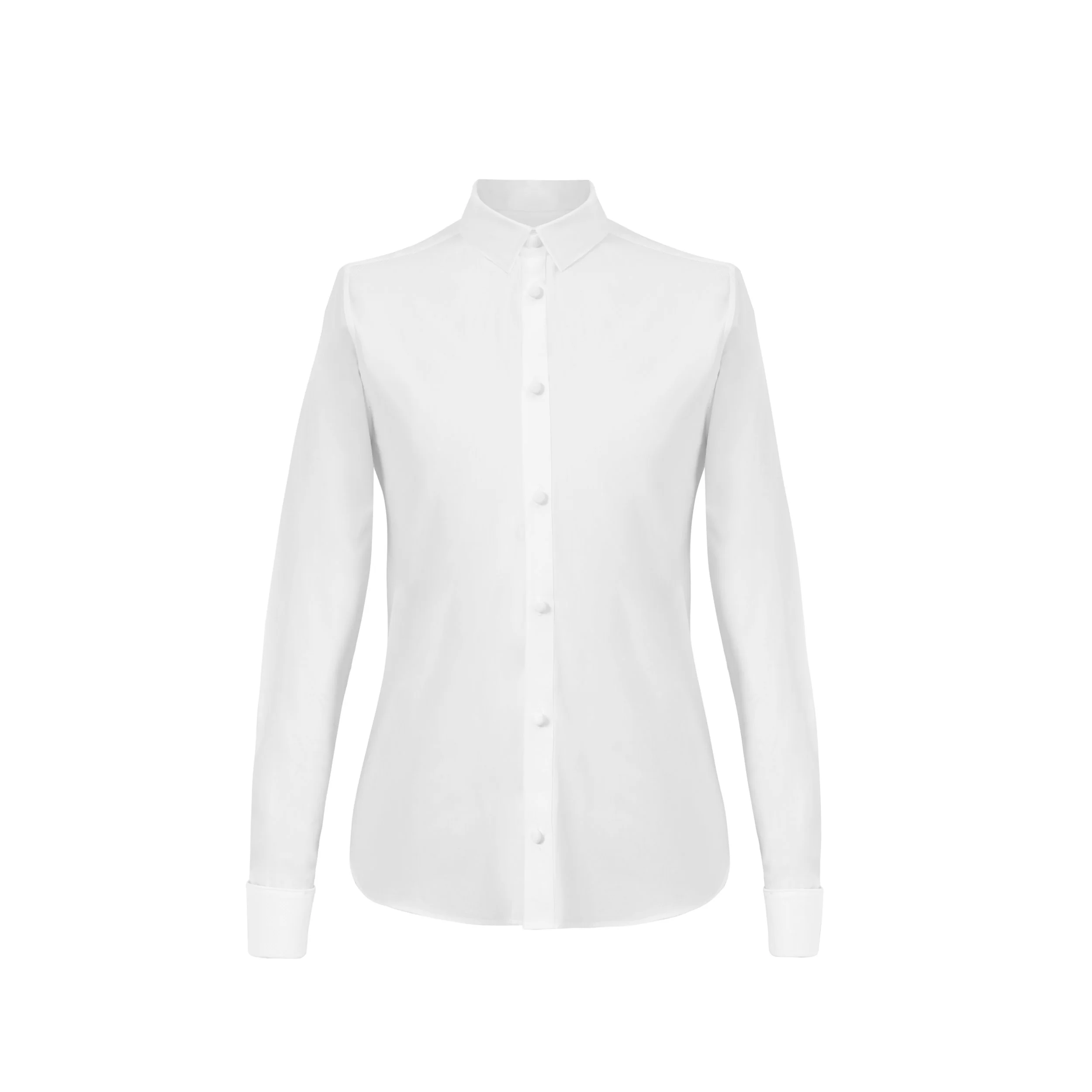 NARROW POINT COLLAR, WHITE POPLIN SHIRT — Joshua Kanemenswear, fashion
