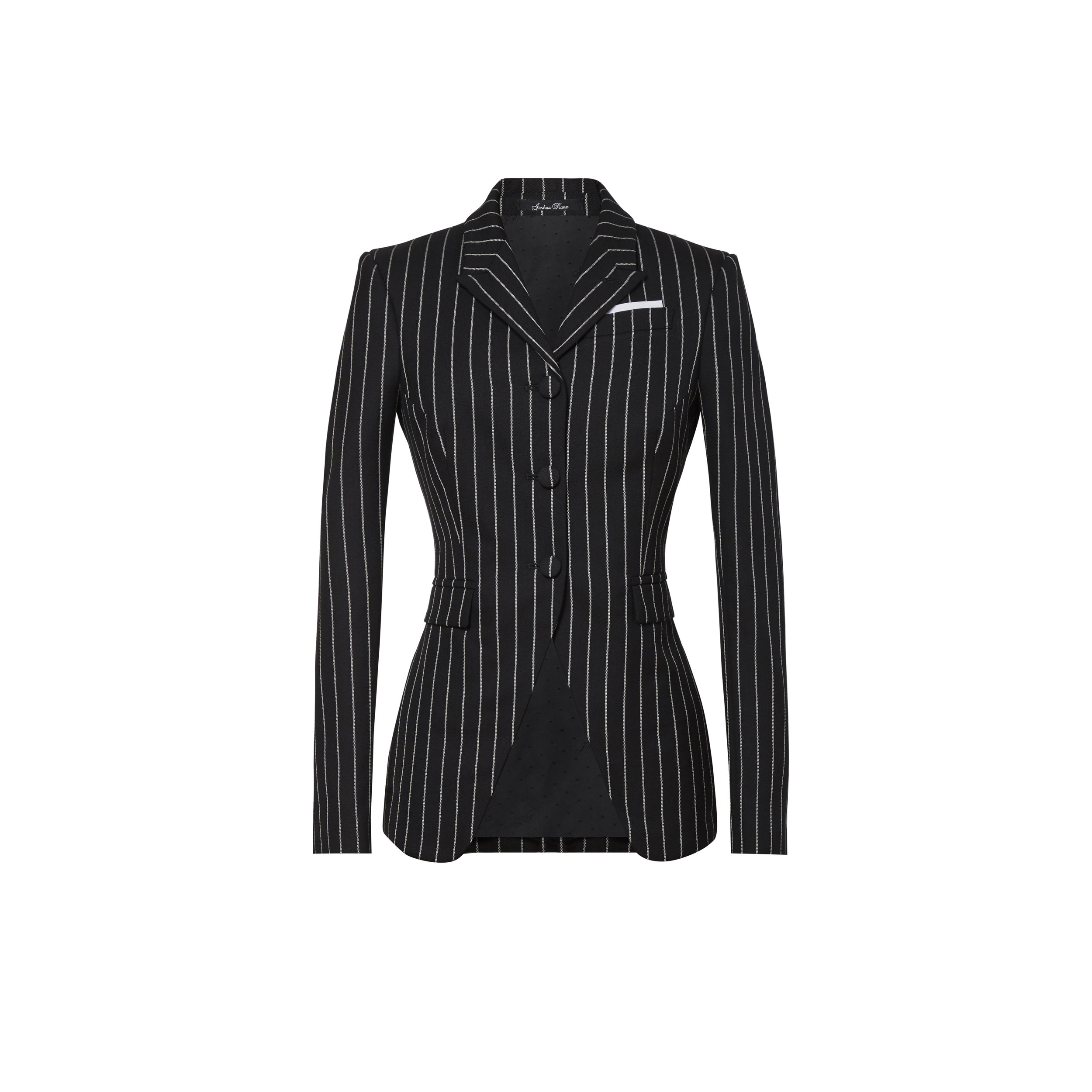 'THE DEVONSHIRE' BLACK AND WHITE HOUNDSTOOTH WOOL CROPPED SUIT — Joshua ...