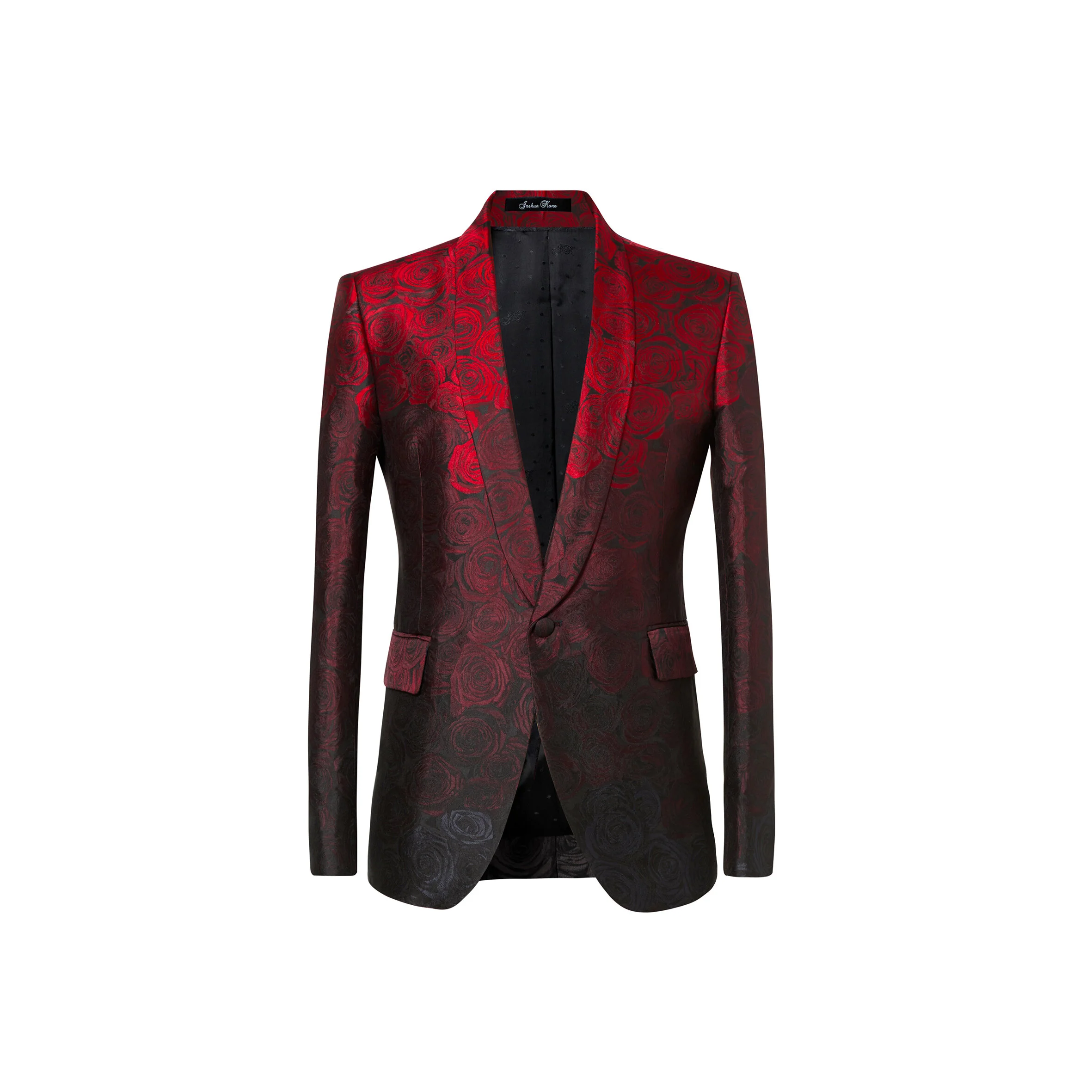red silk blazer