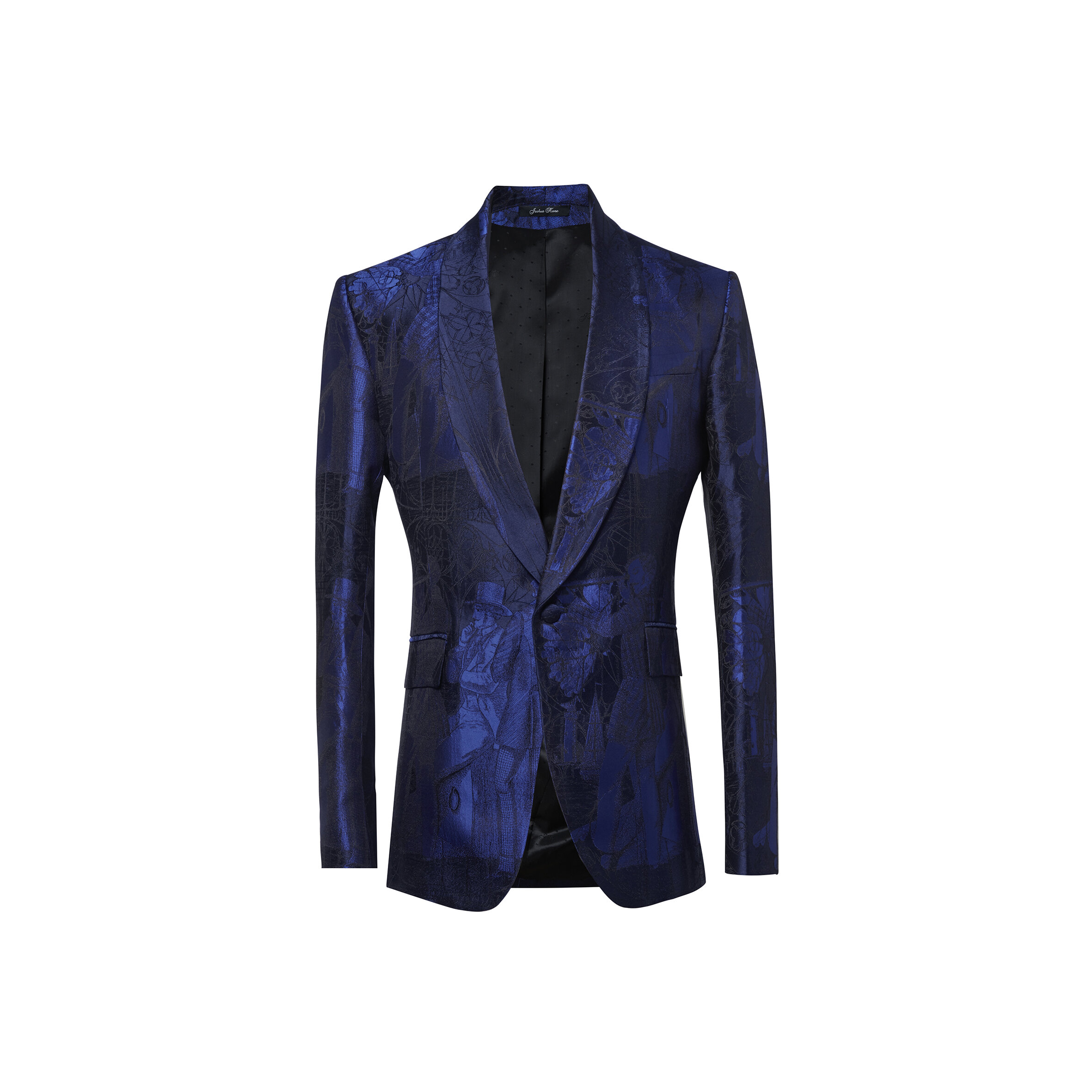'The Edward' Sapphire 3 Tailors Jacquard Suit — Joshua Kanemenswear ...