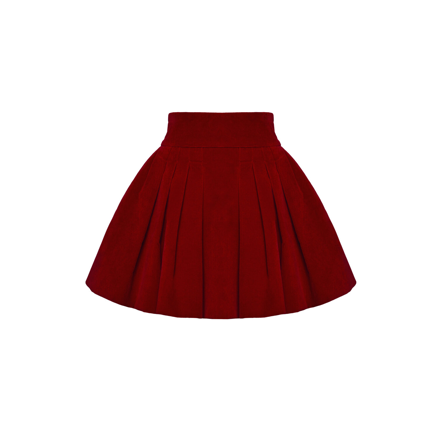 The Rose' Red Velvet Pleated Skirt — Joshua fashion, tailoring, bespoke, suit, tailor, runway