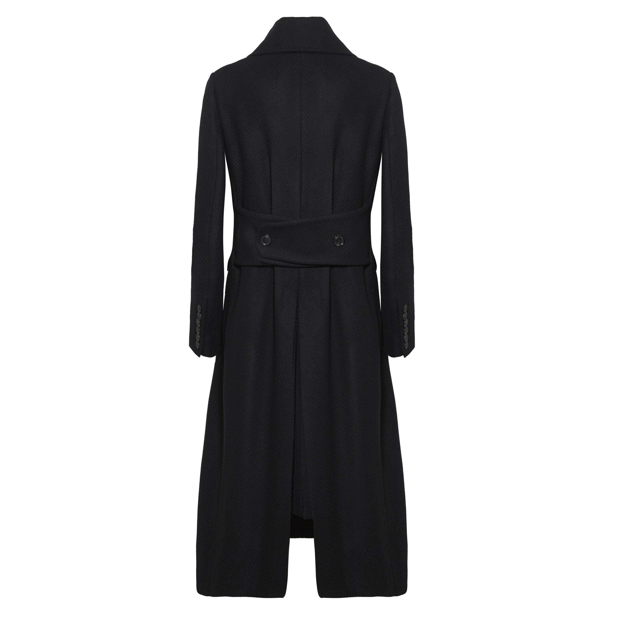 'THE GRAND COAT' TONAL BLACK HERRINGBONE — Joshua Kanemenswear, fashion ...