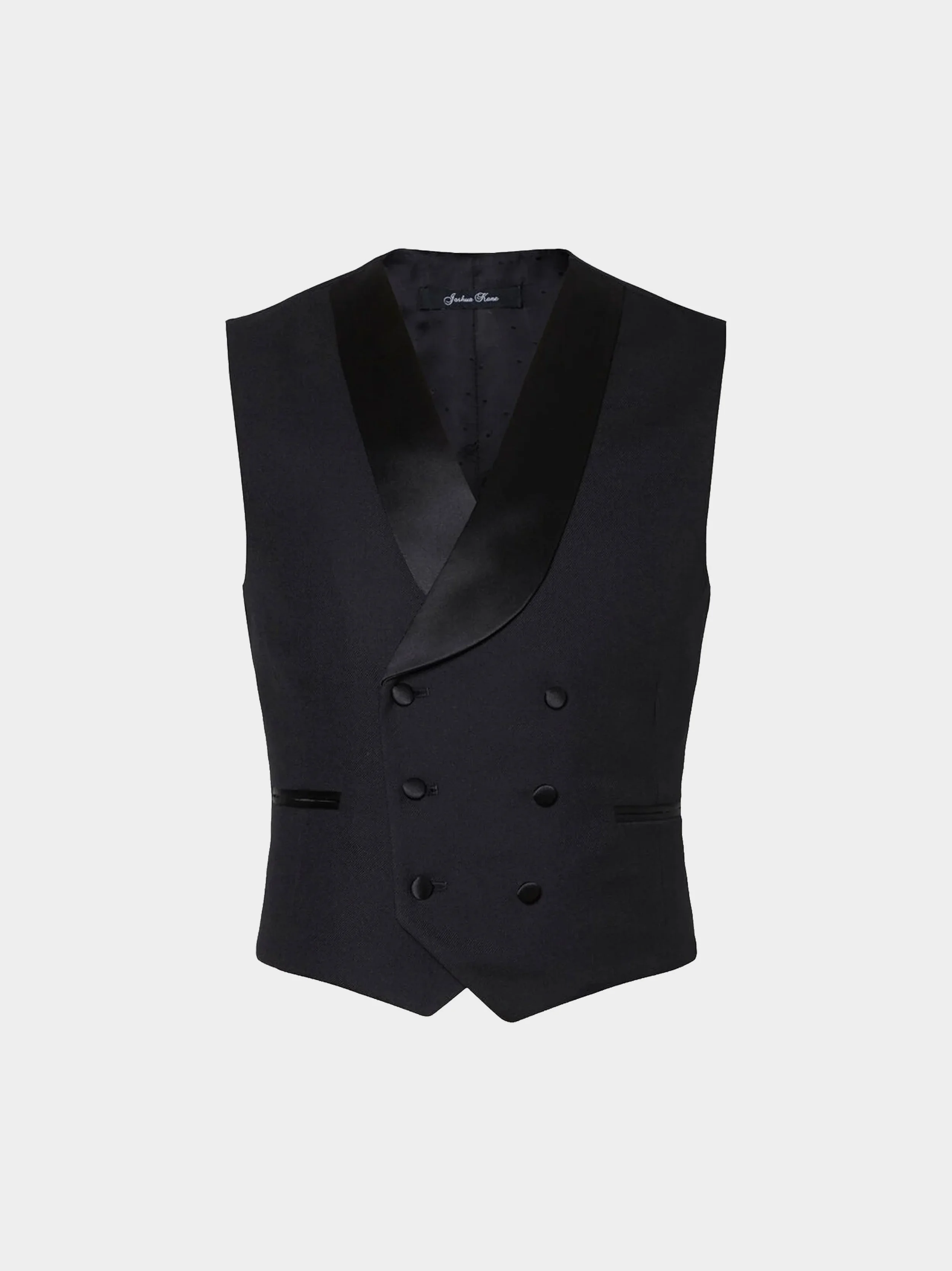 Black Wool And Silk Waistcoat