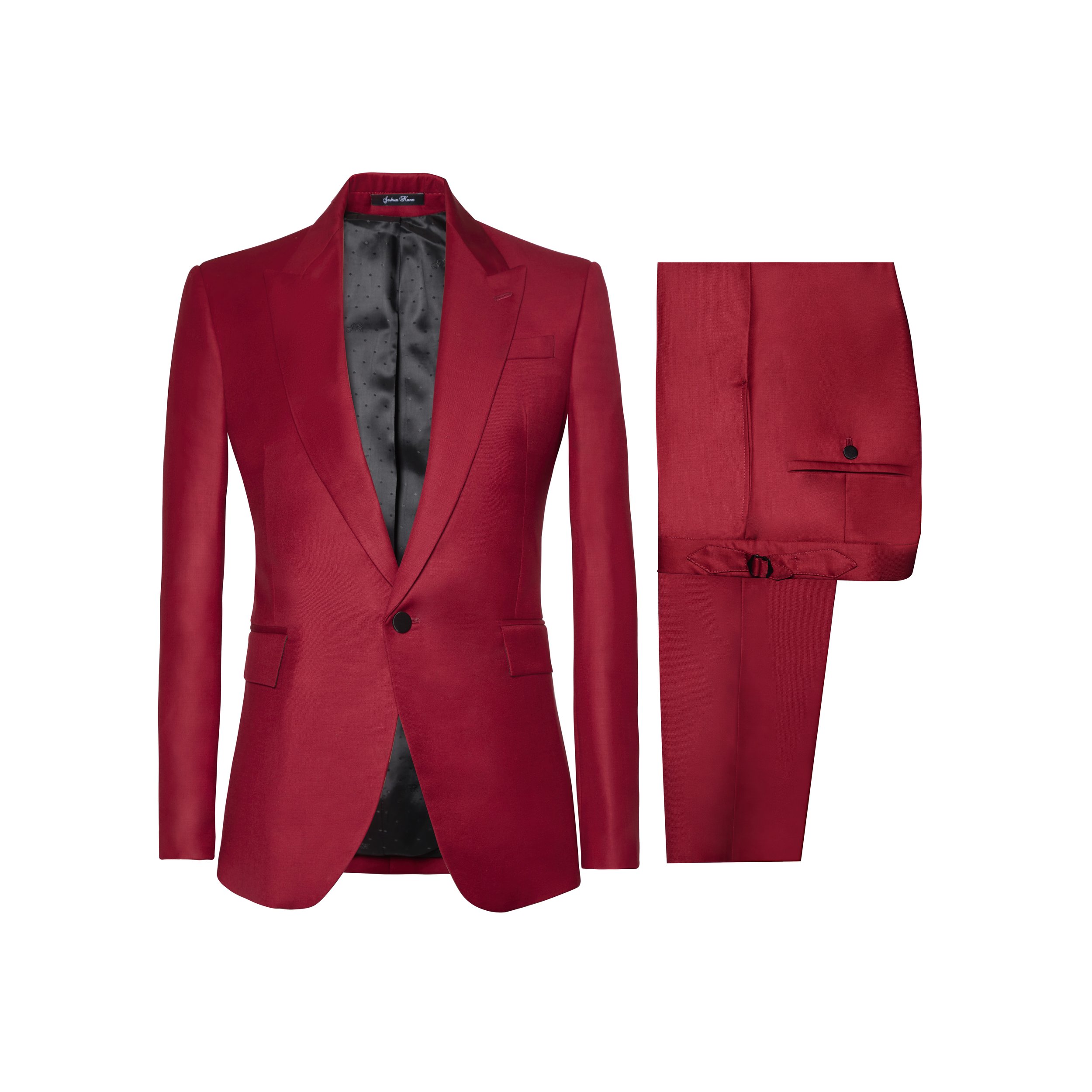 'The Oliver' Red Twill 2-Piece Suit — Joshua Kanemenswear, fashion ...