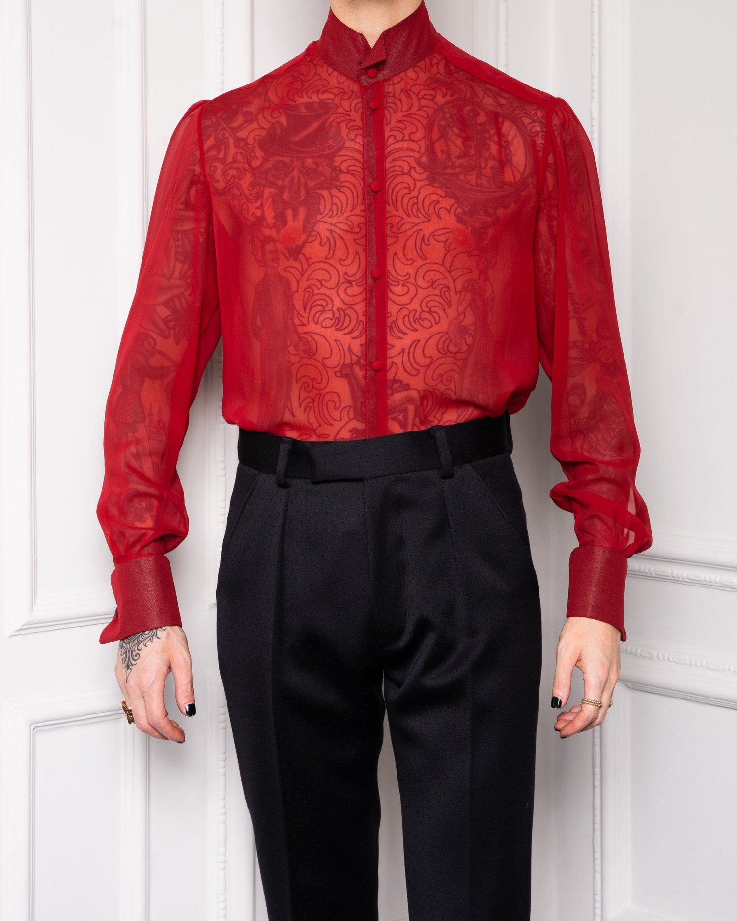 red silk dress shirt mens Amazon.com: Wine Red Smooth Silk Satin Shirt Men Chinese Dragon Mens Slim Fit Long Sleeve Button Down Dress Shirts for Man Brown S : Clothing, Shoes & Jewelry
