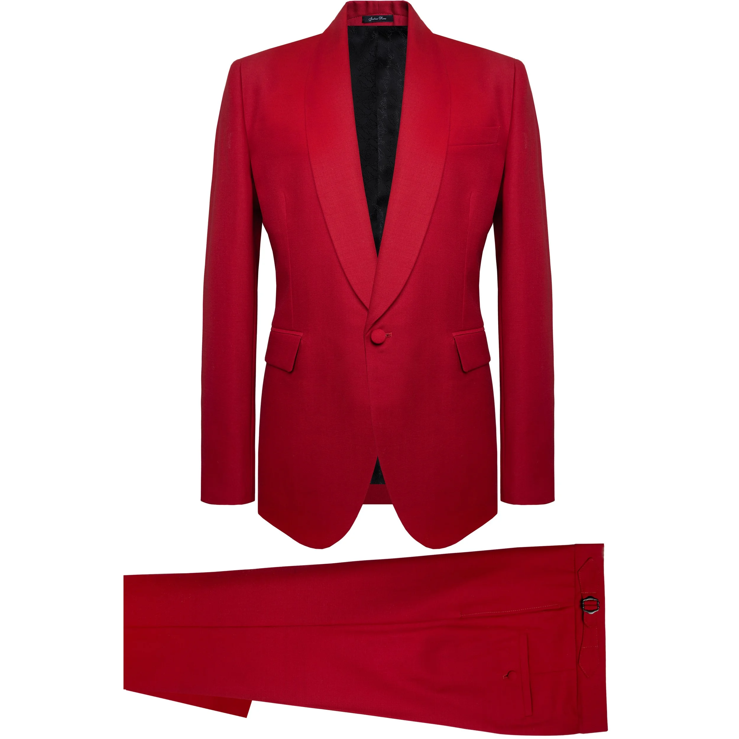 Red Wool 2 piece Suit