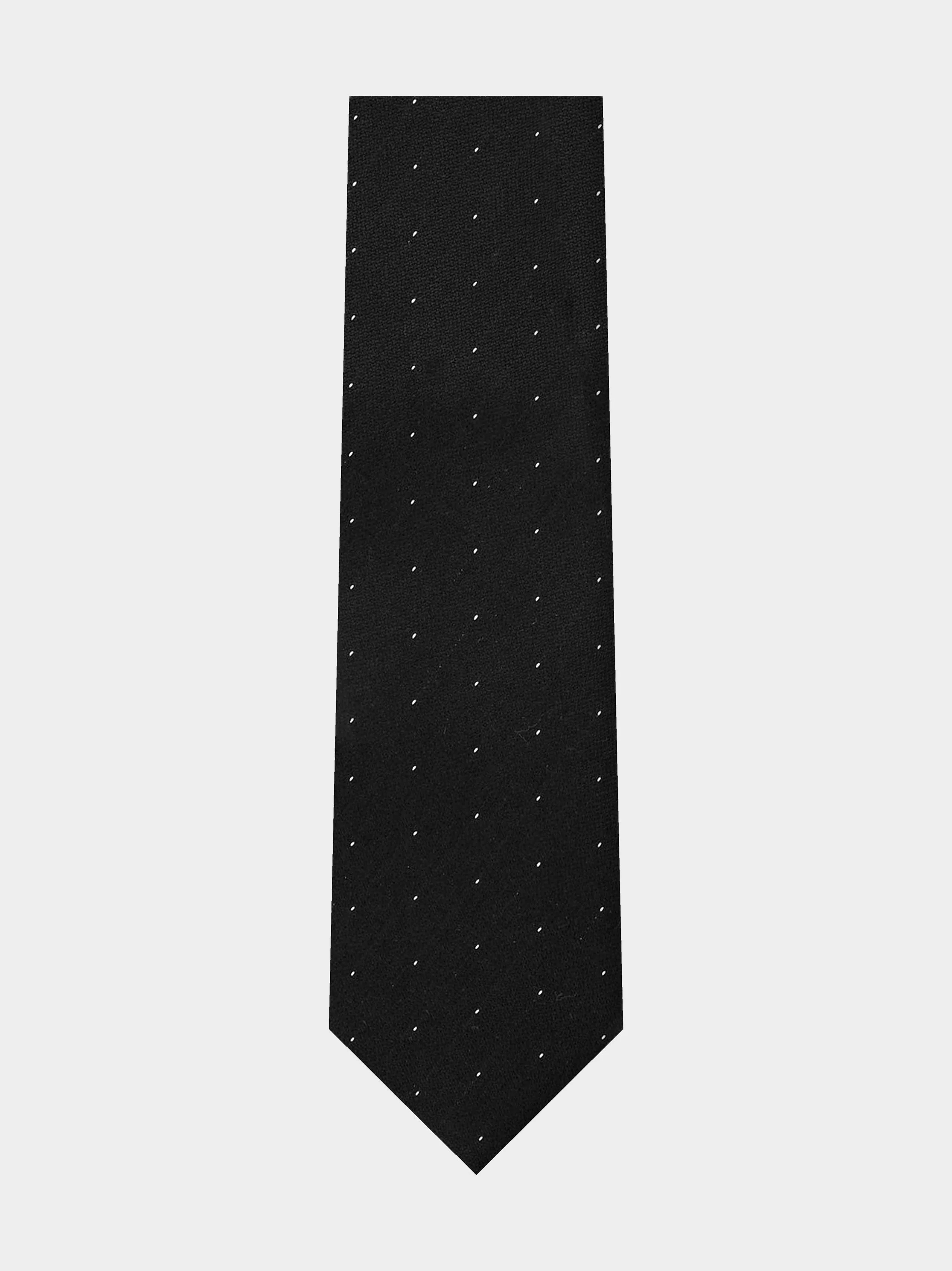 'Black Microdot' Slim Necktie