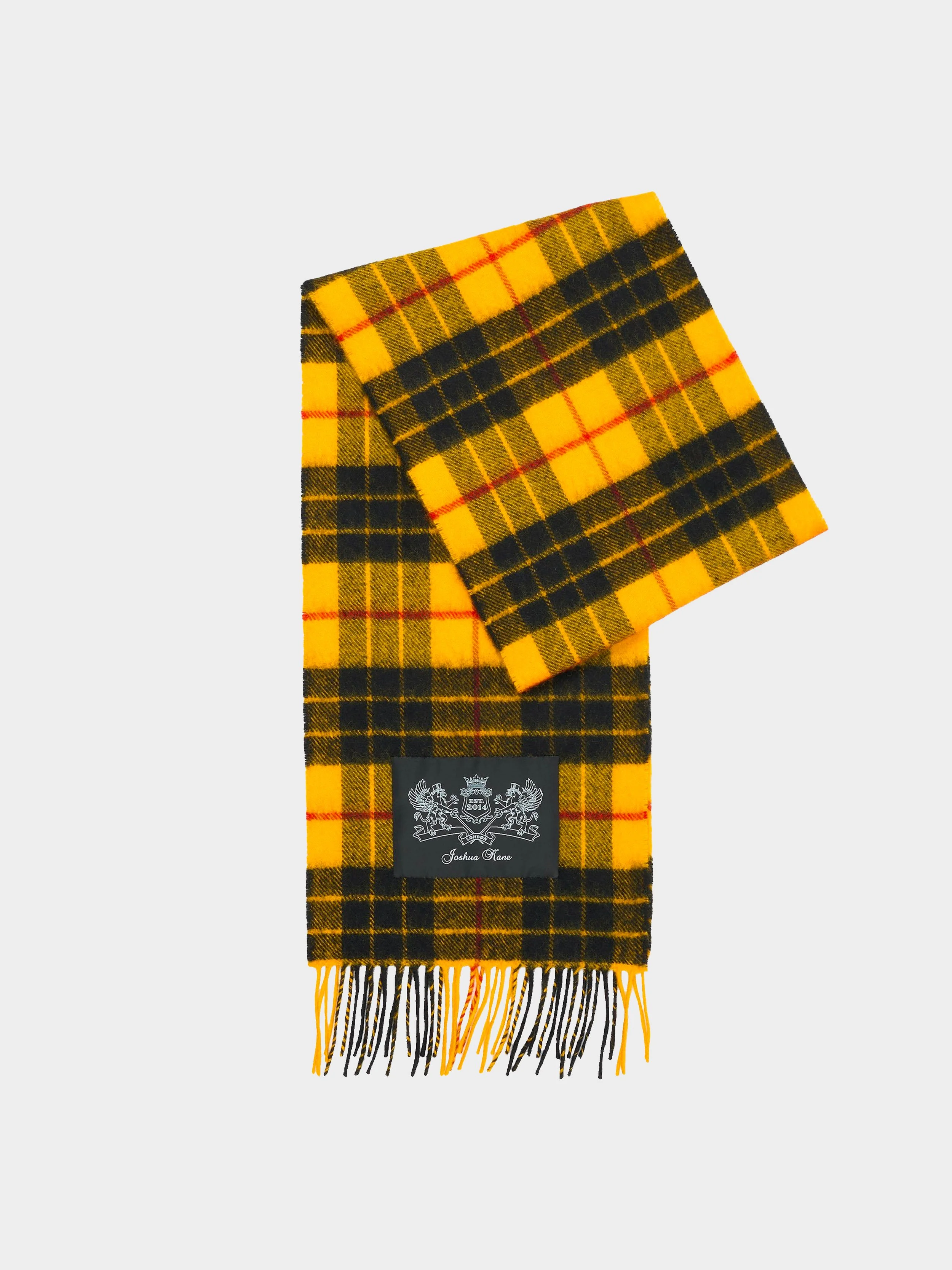 Yellow Tartan Lambswool Scarf