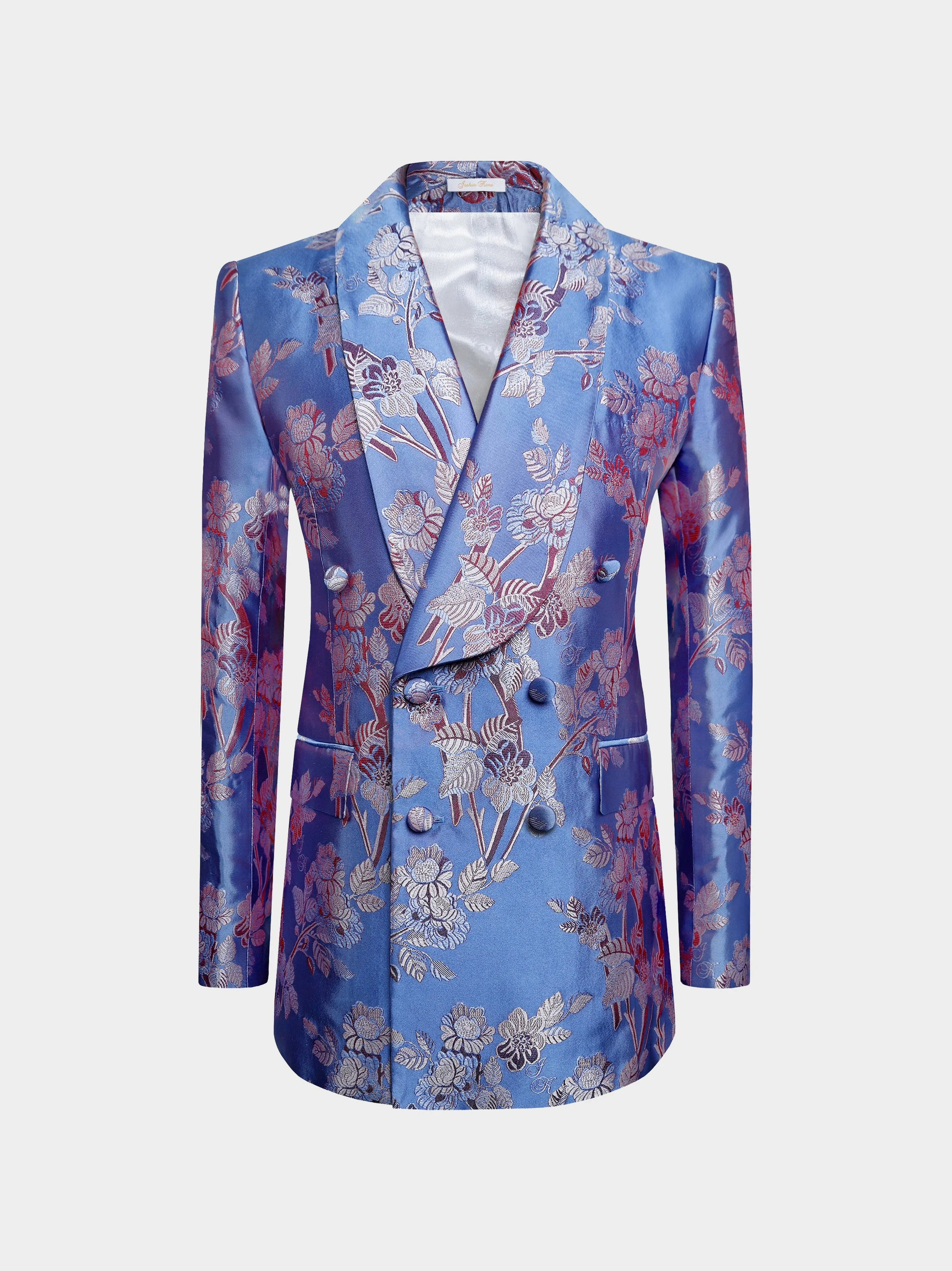 Blue Pink Dandy Floral Jacket