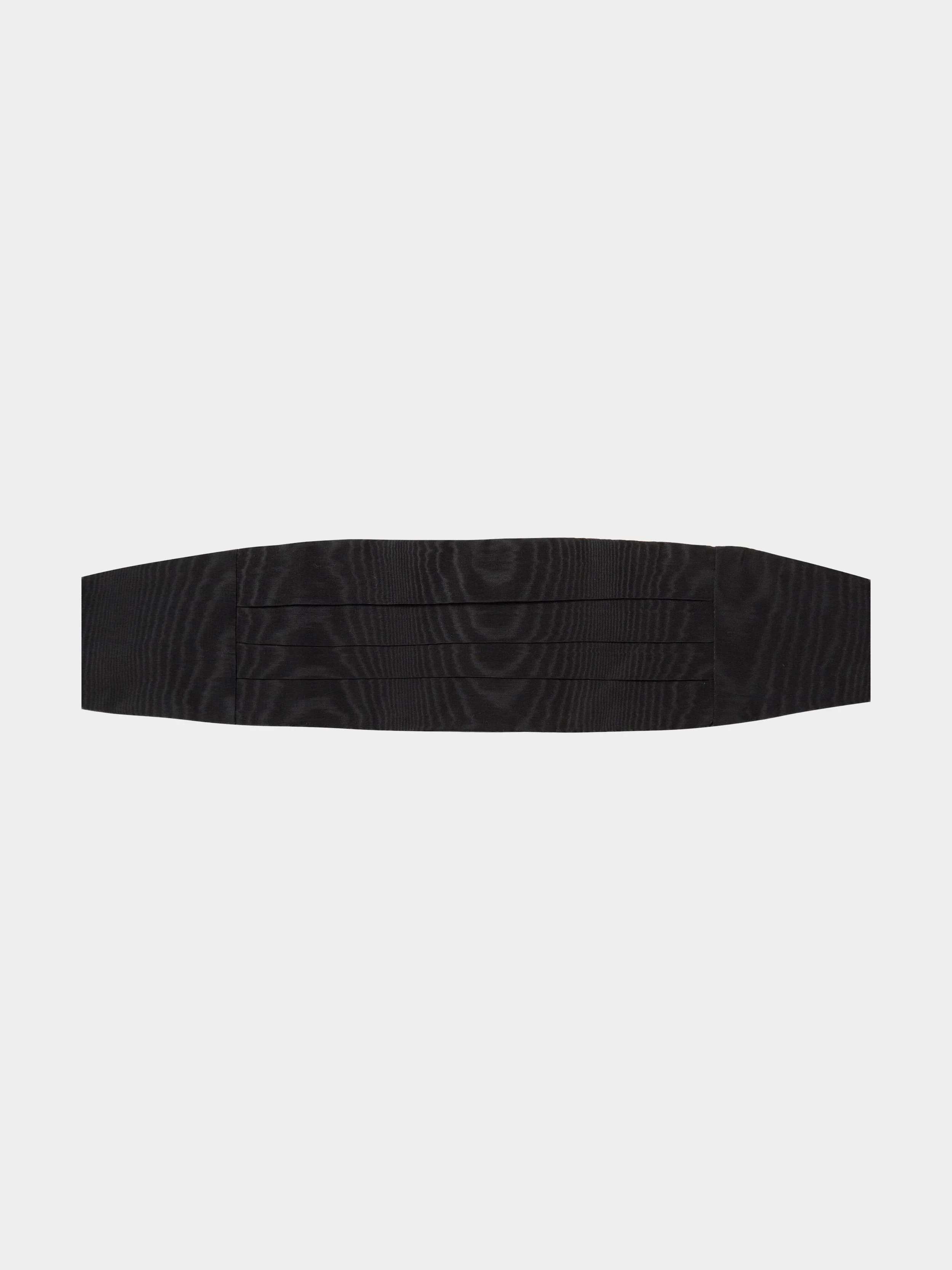 'Black Moiré' Pleated Cummerbund.jpg