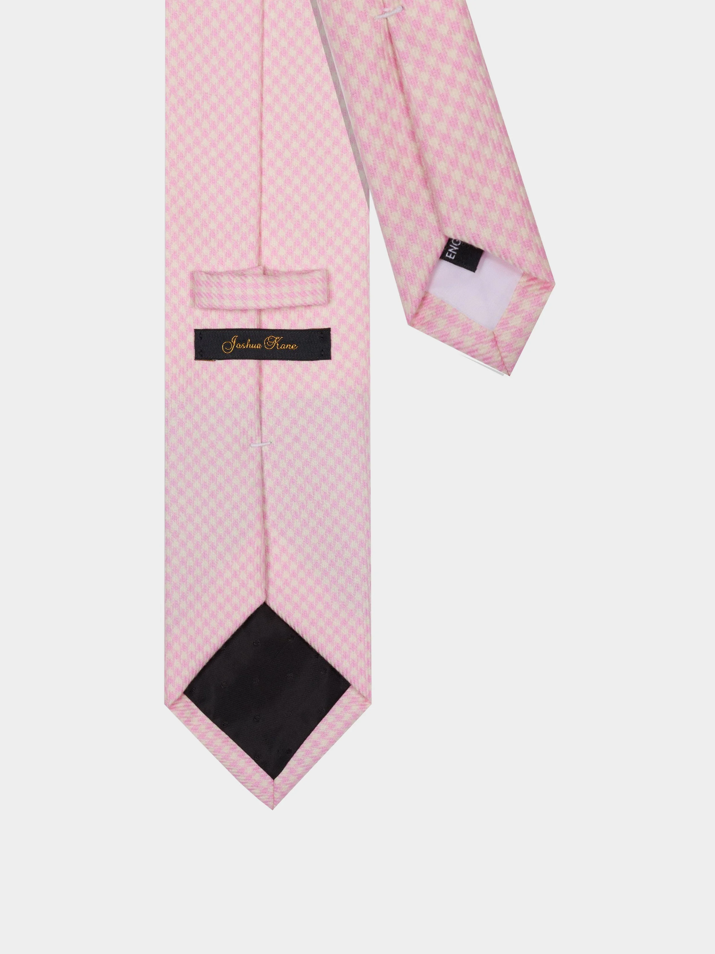 'Pink Puppytooth' Wide Necktie back.jpg