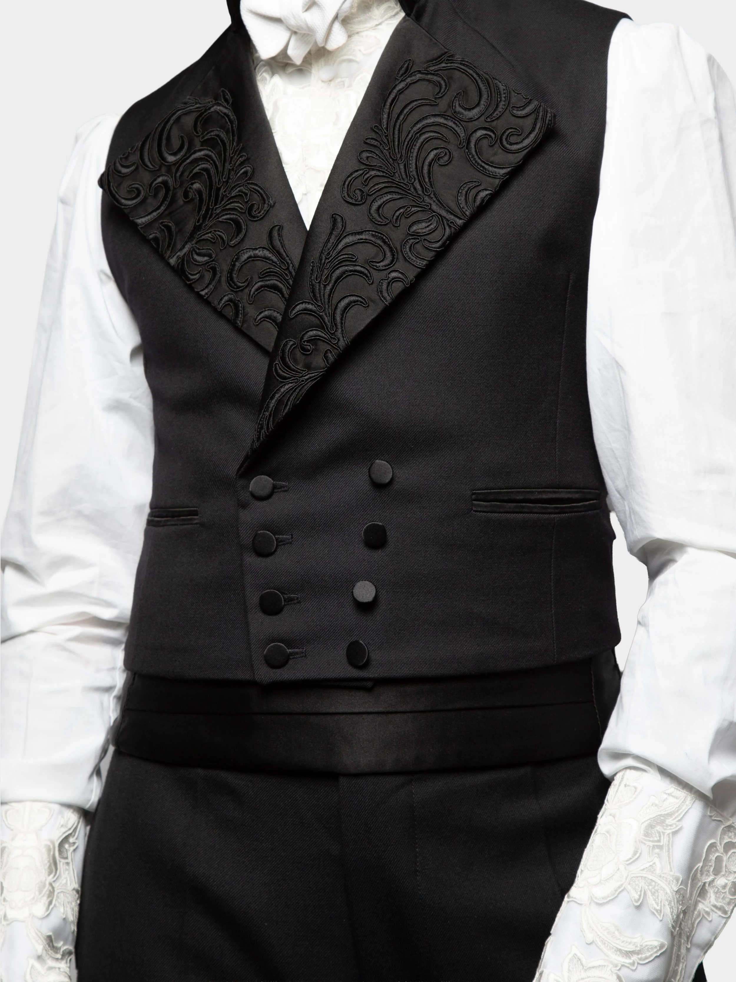 Black Wool And Embroidery Waistcoat2.jpg