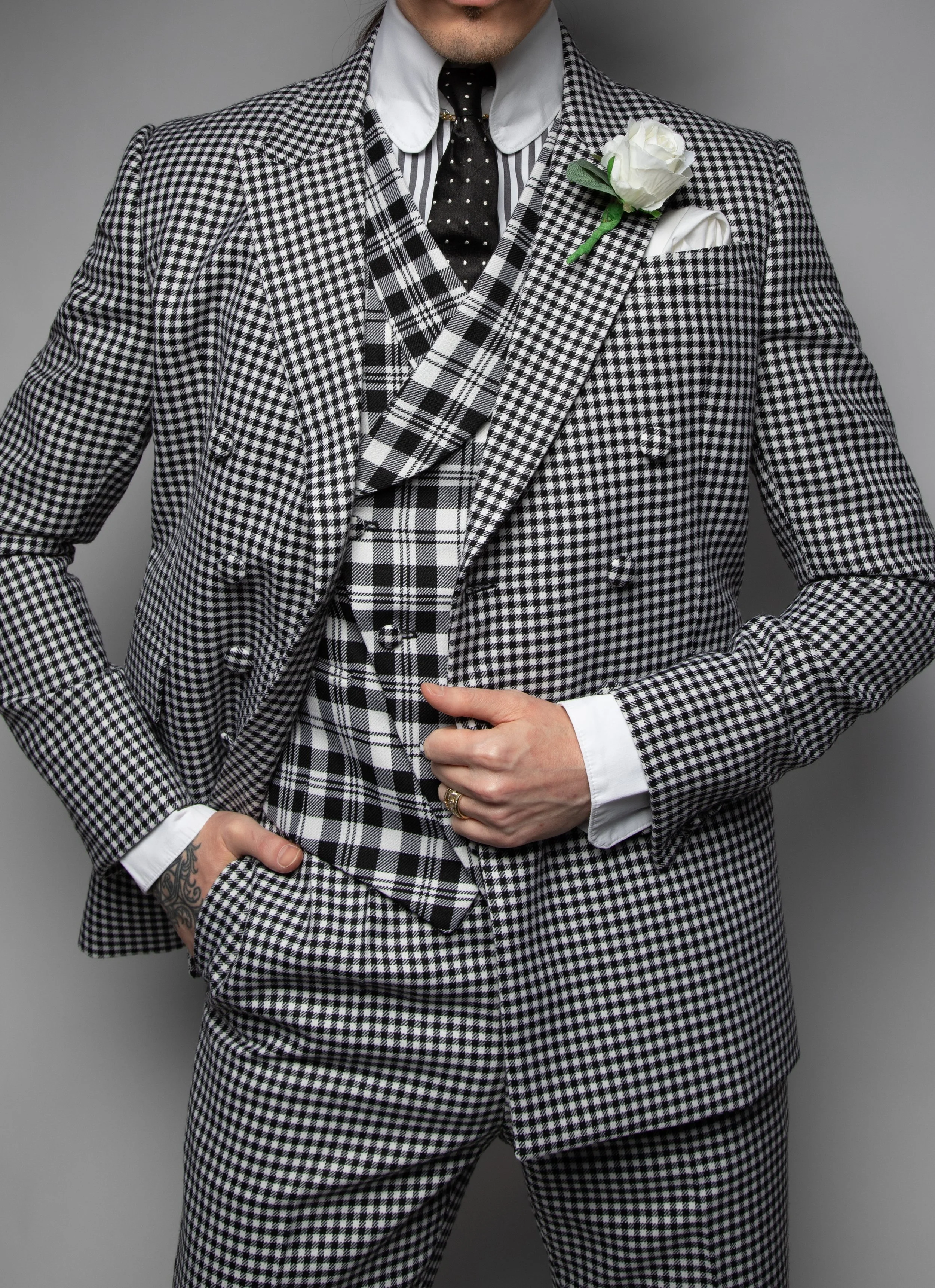 Gingham Wool Suit