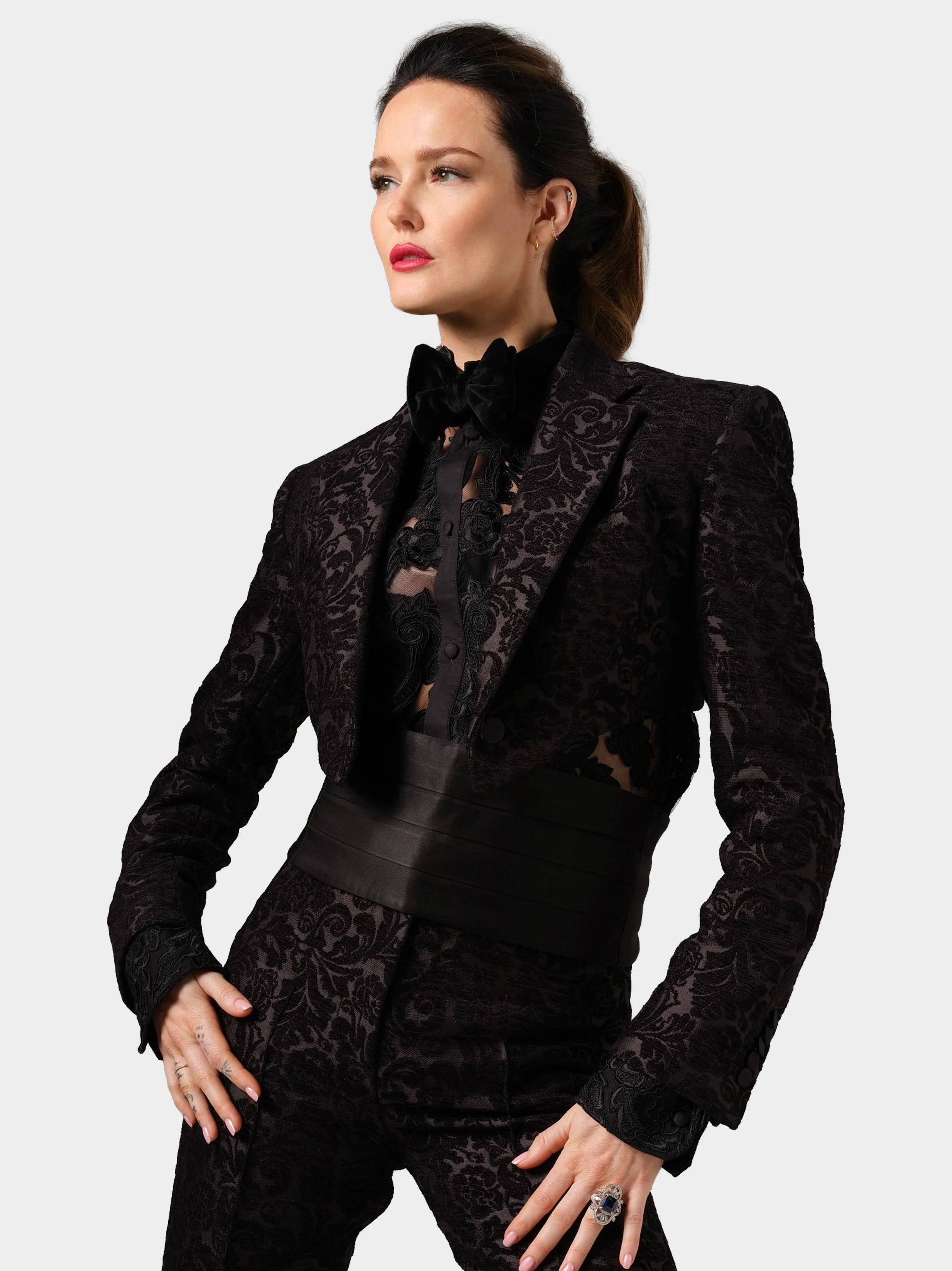 Floral Velvet Bolero Jacketfront3.jpg