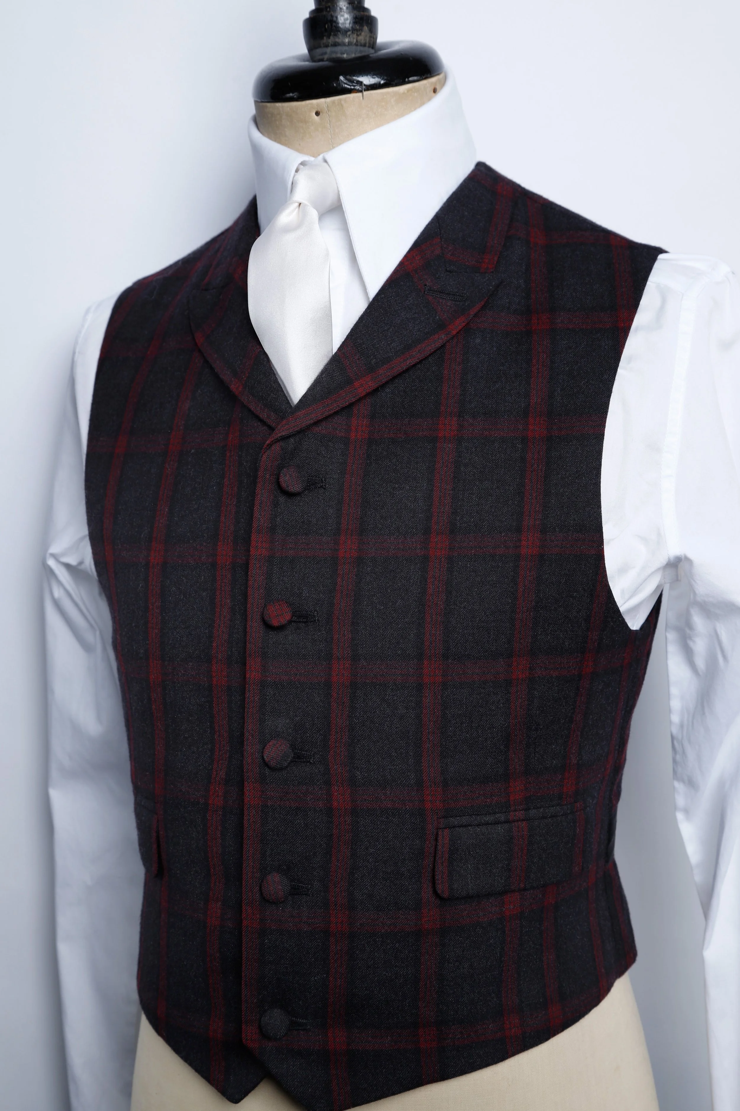 GREY RED FLANNEL CHECK WAISTCOAT.jpg