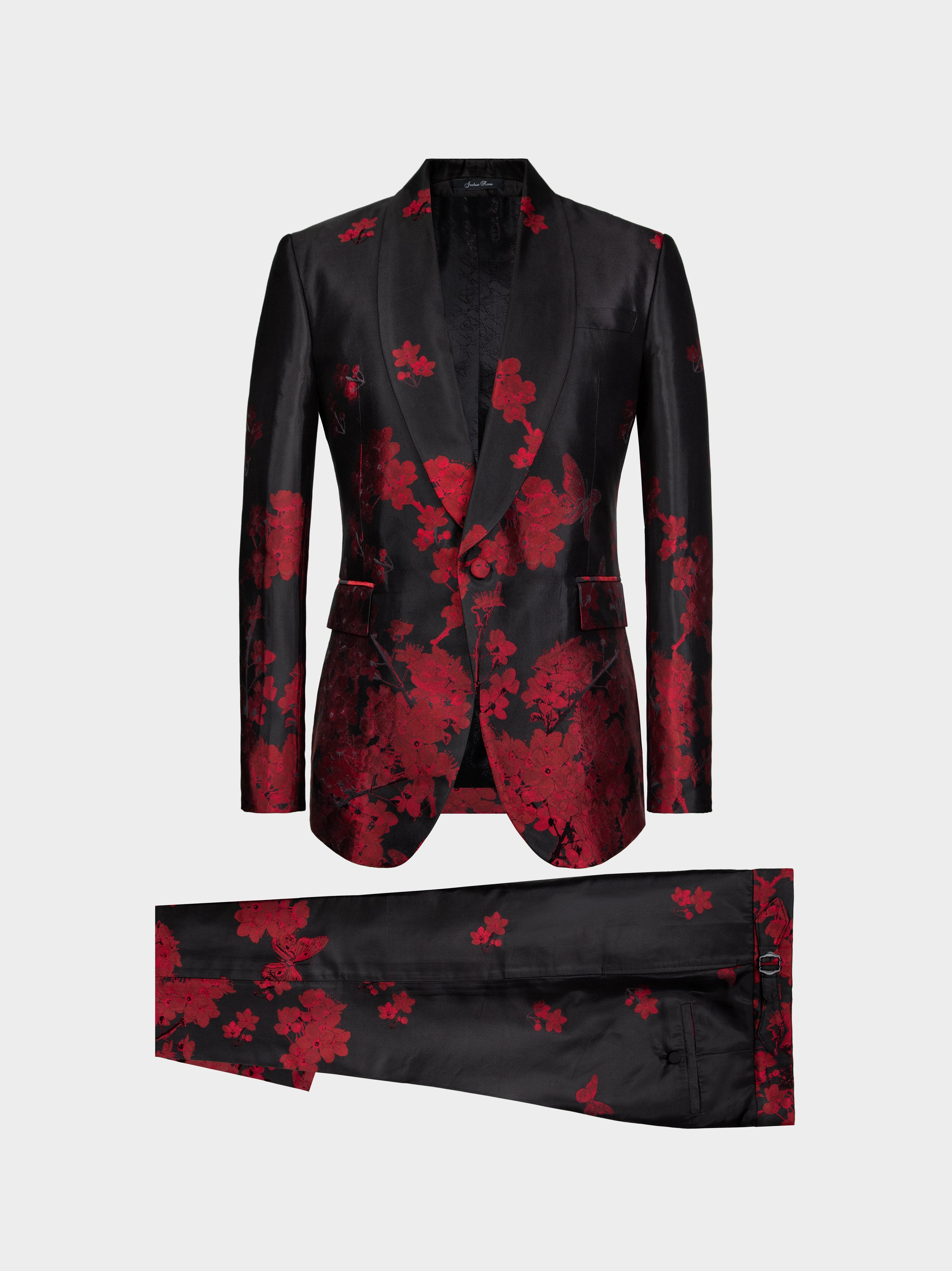 Red Falling Blossom Suit