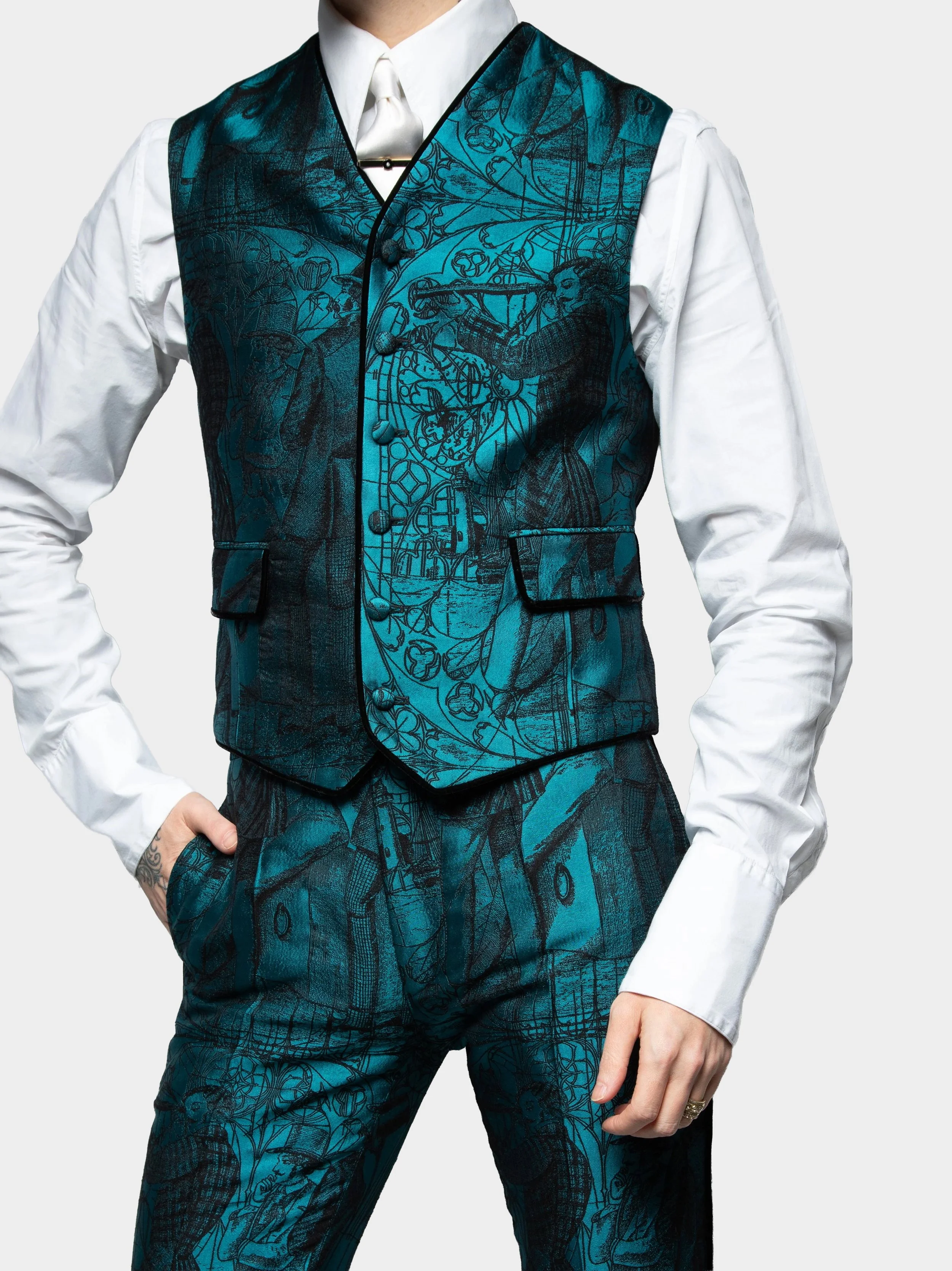 Emerald Green 3-Tailors Waistcoat