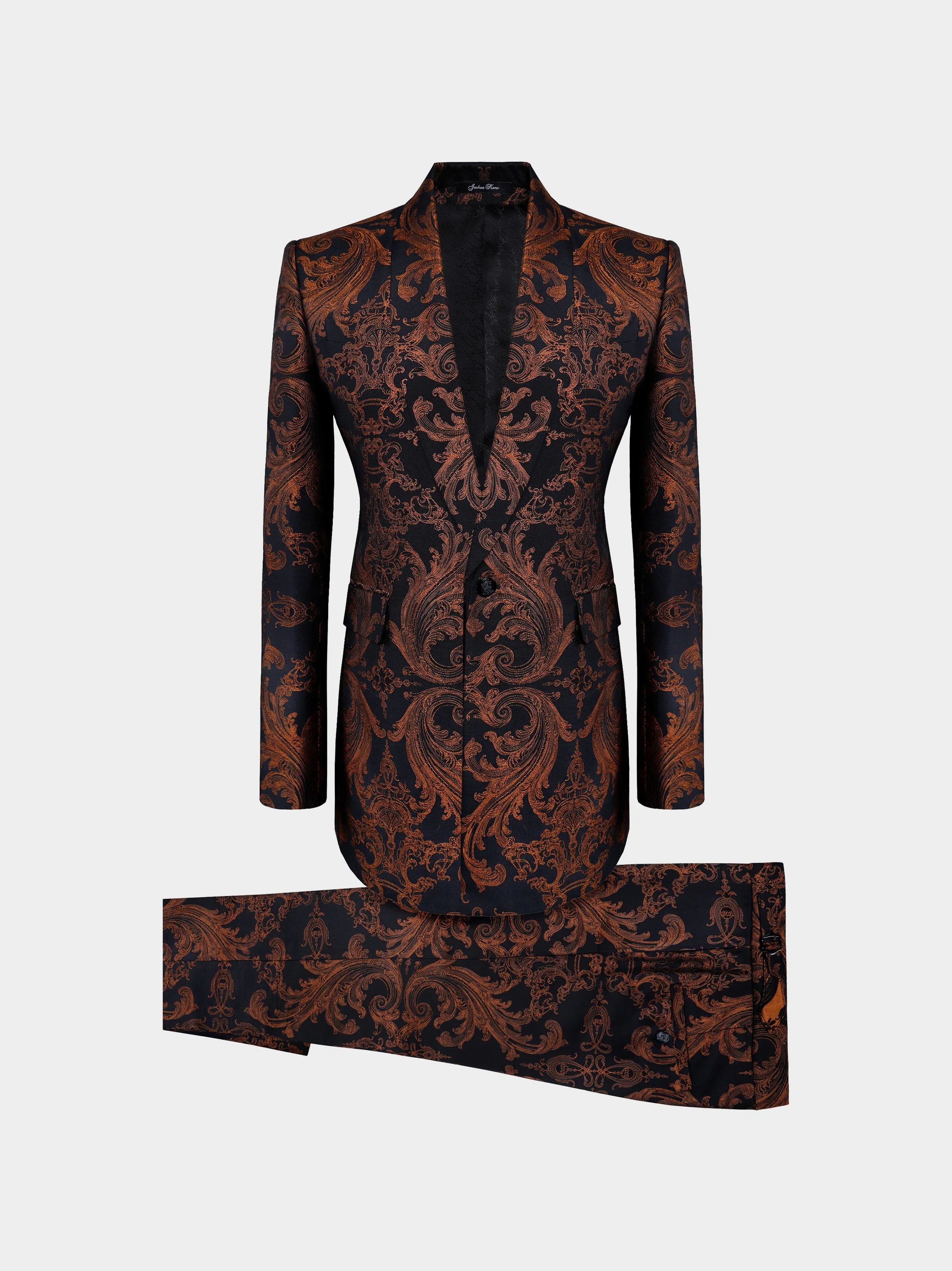 Copper Scrolls Jacquard Suit