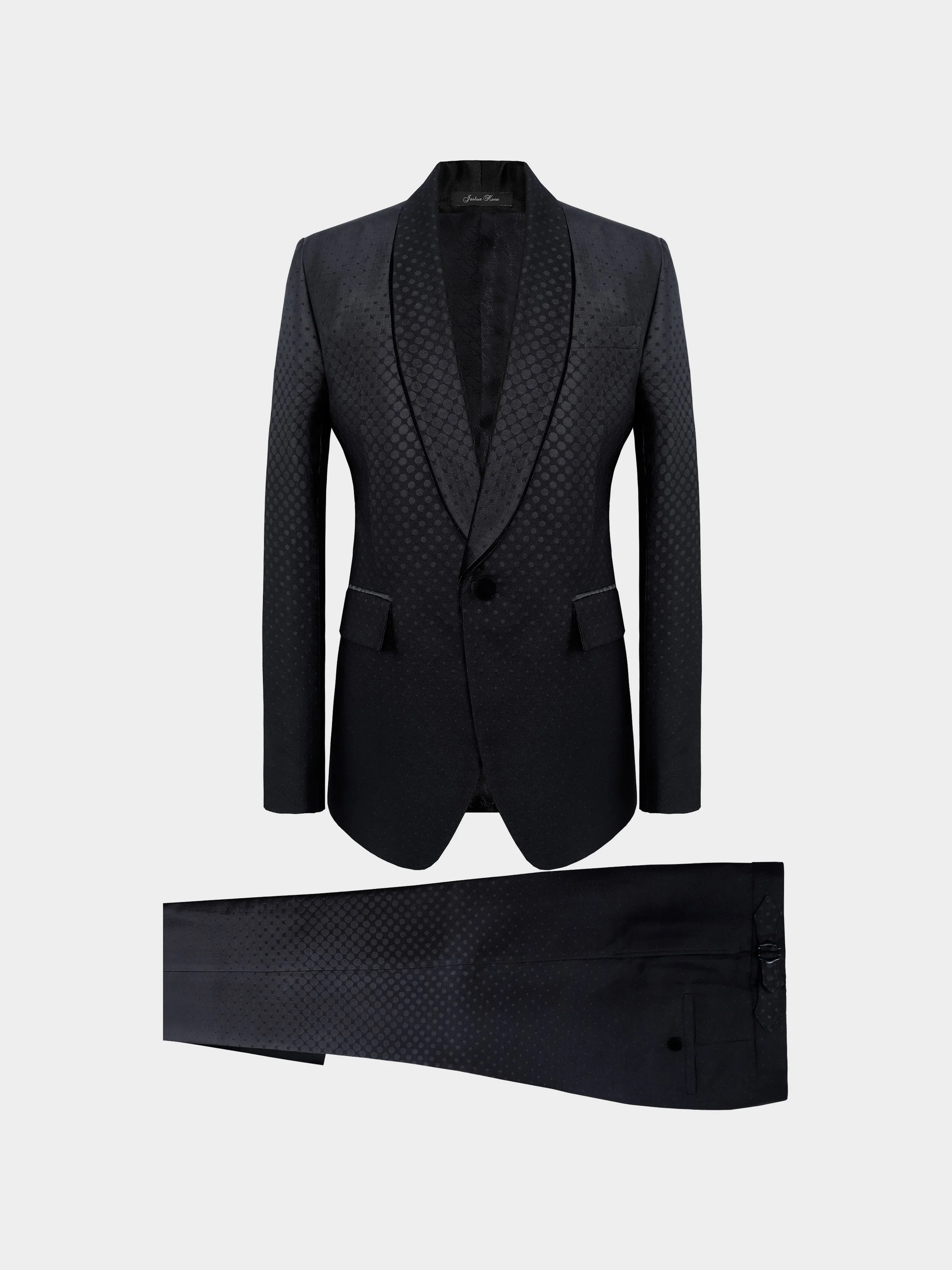 Tonal Black Wonderdot Suit