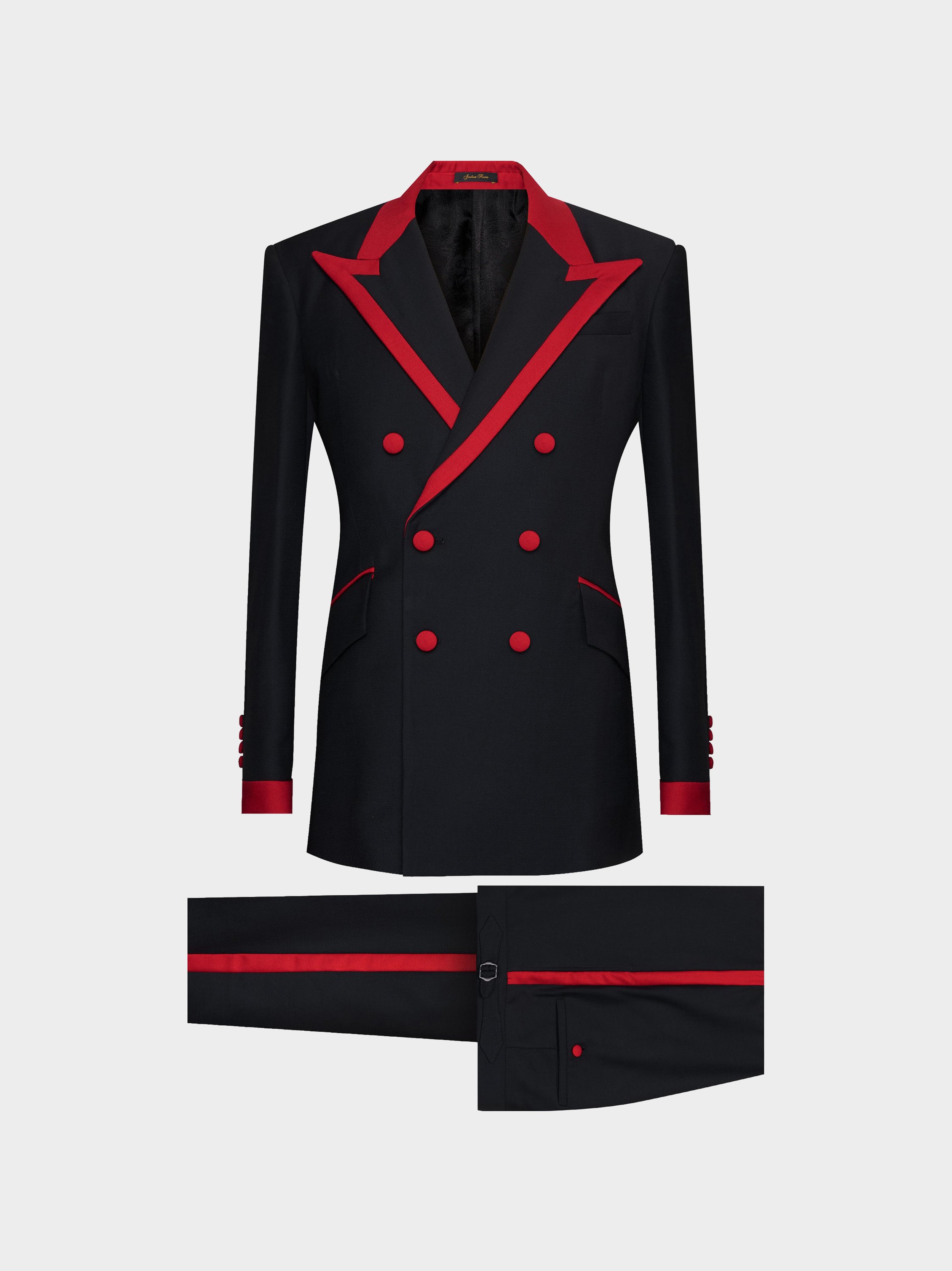 Black With Red Trim Suit