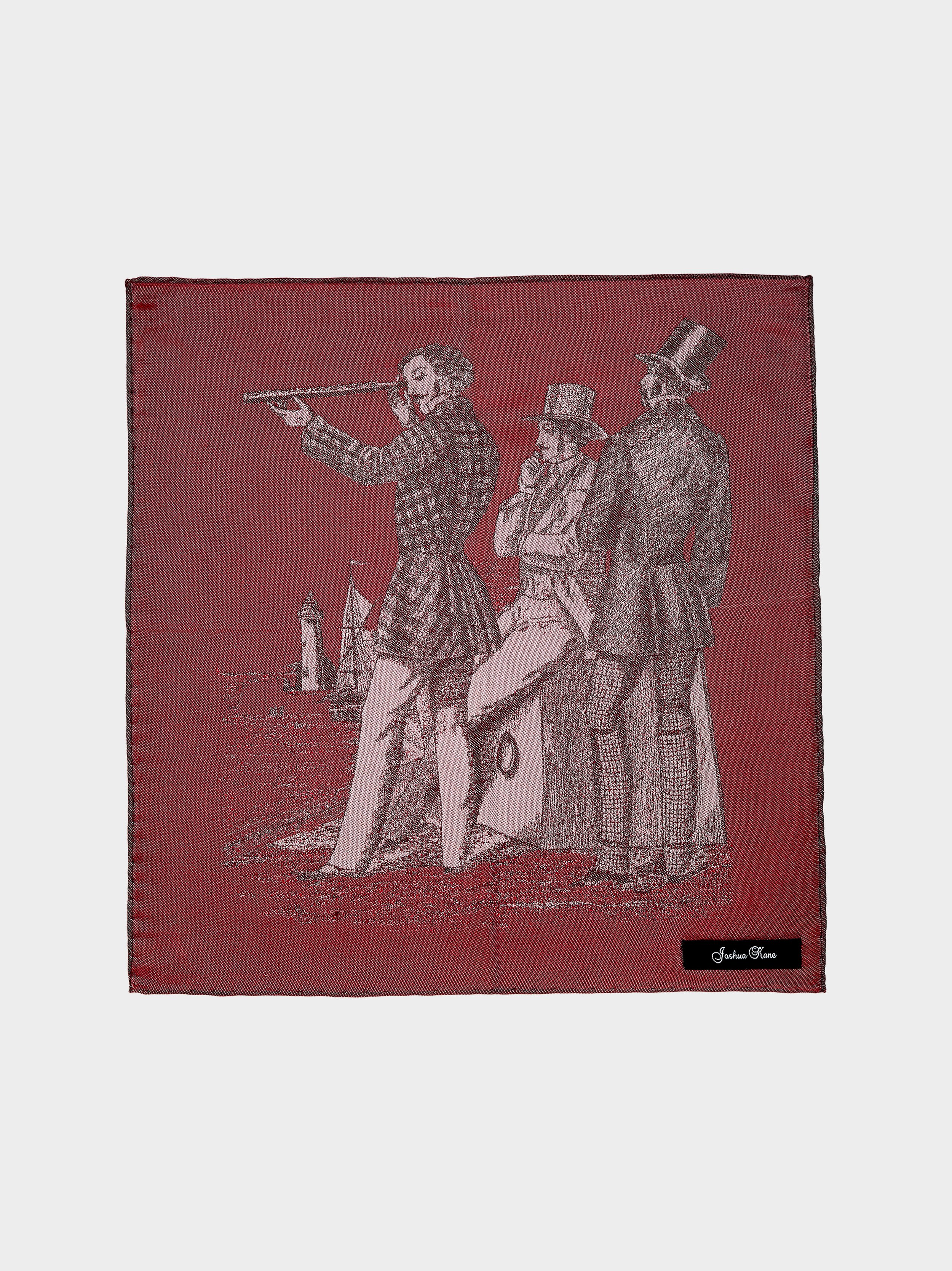 'Wine Red 3 Tailors Silk' Pocket Square