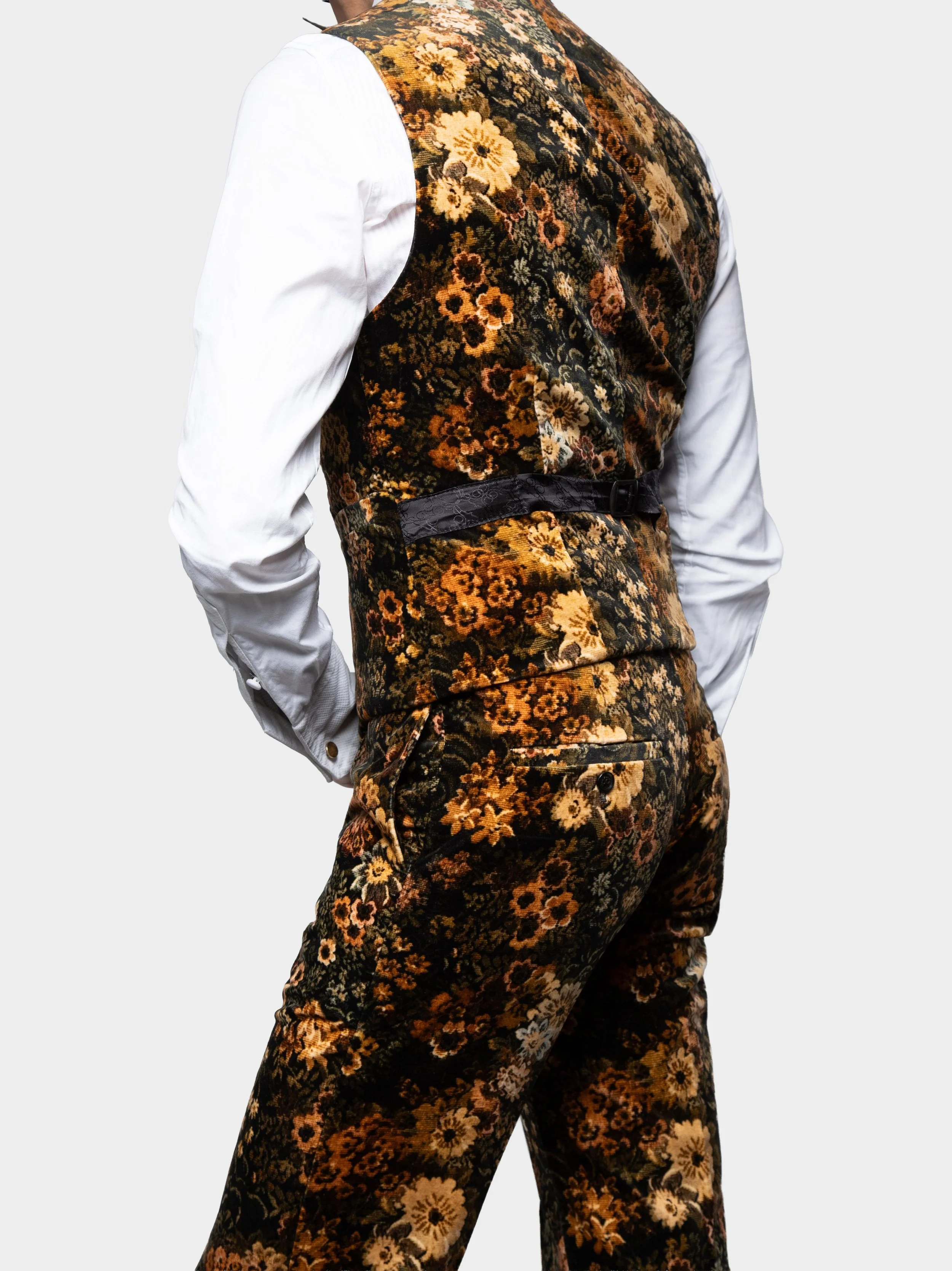 Floral Printed Velvet Waistcoat back.jpg