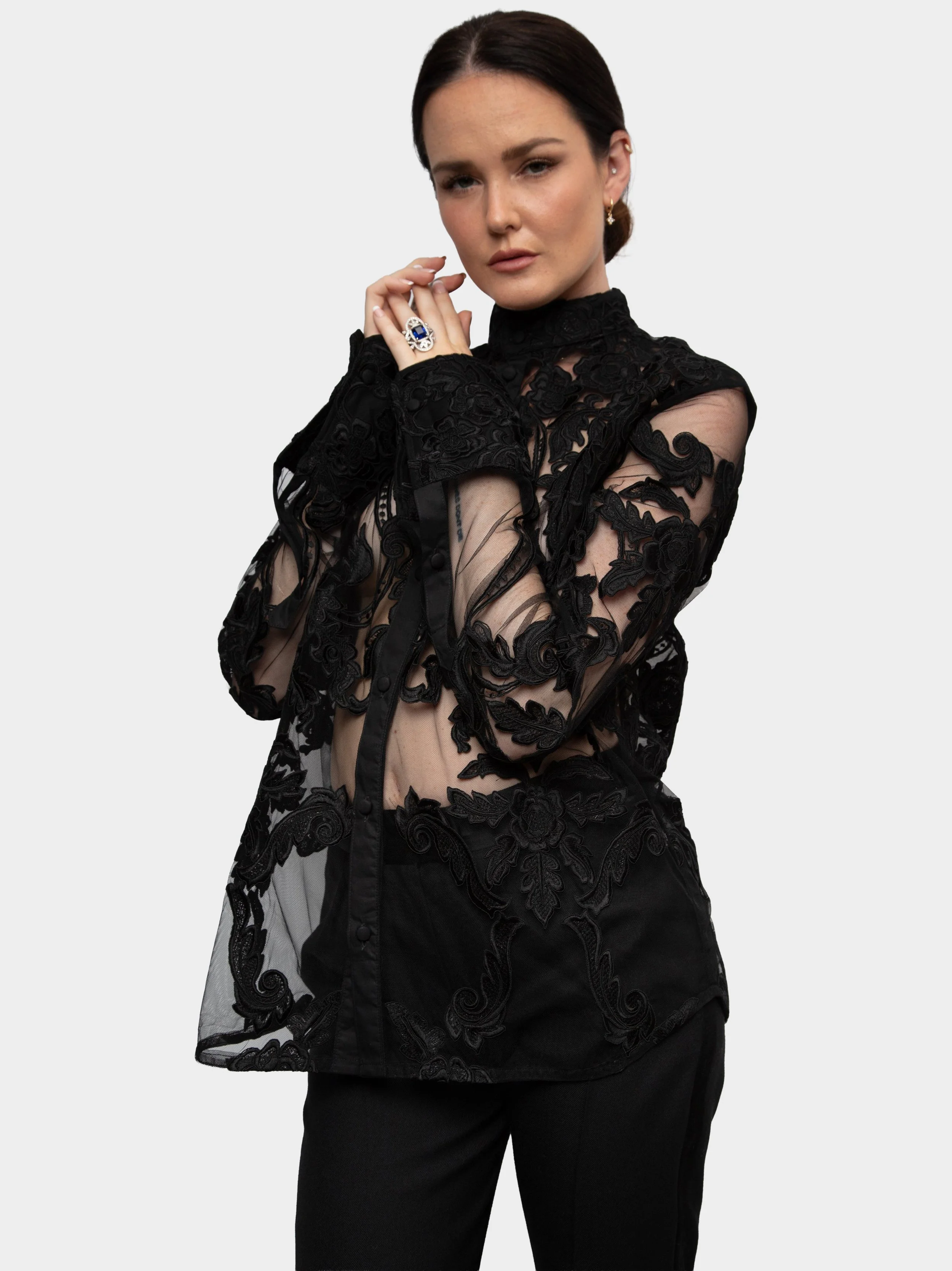 Black Rose Embroidery Dress Shirt 4.jpg