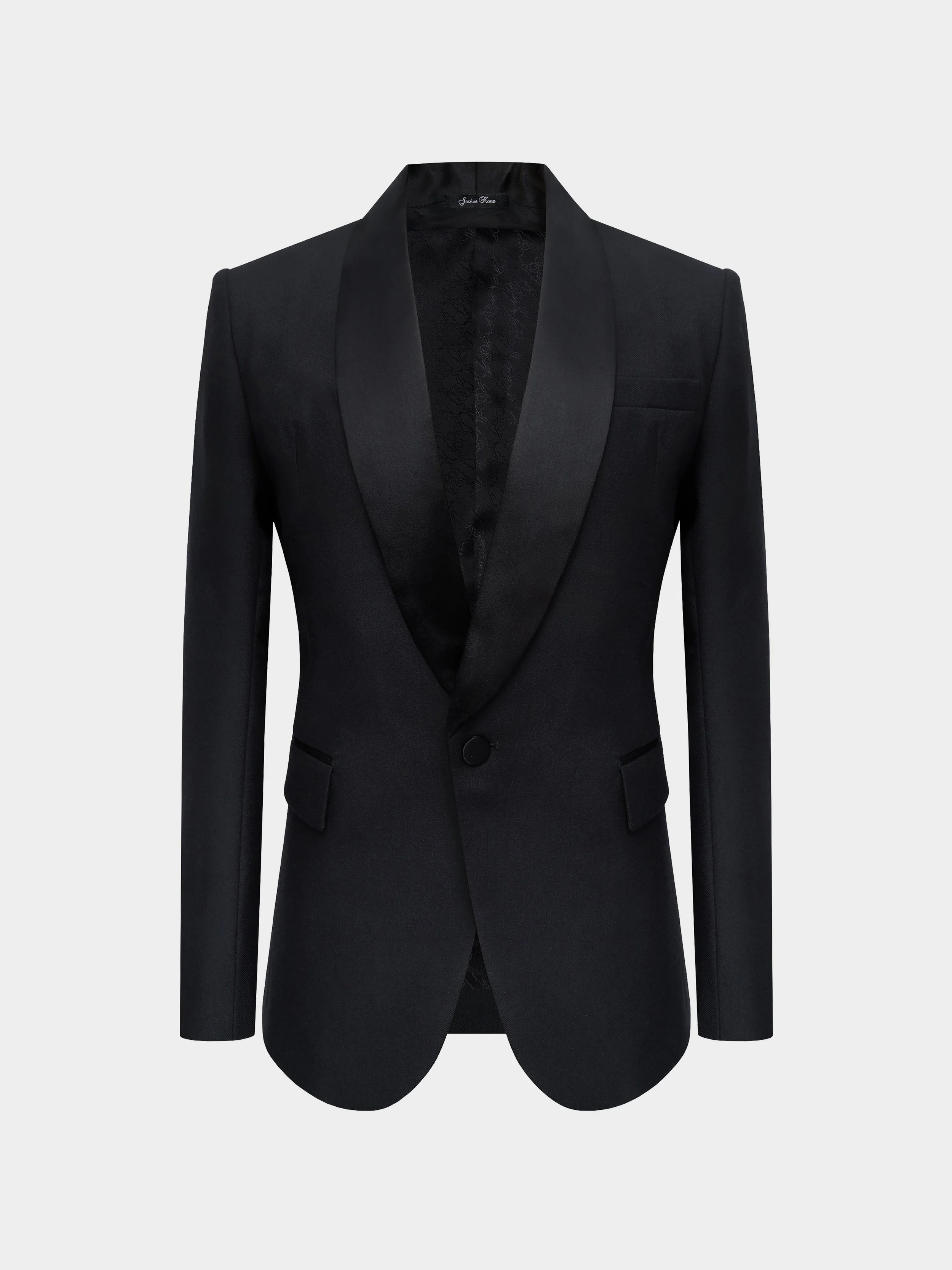 Black Wool And Silk Shawl Jacket