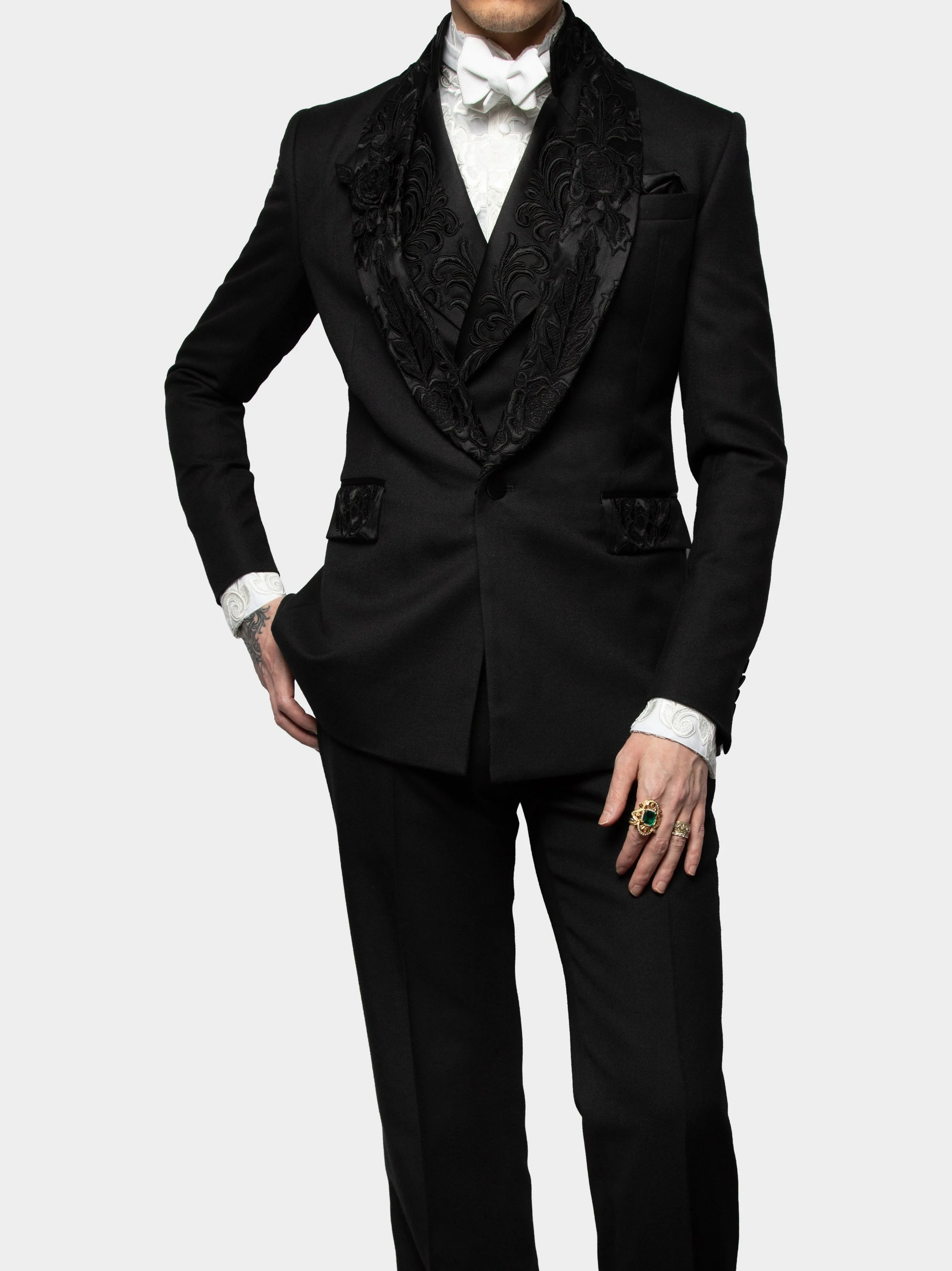 Black Wool Embroidery Dinner Suit 3.jpg
