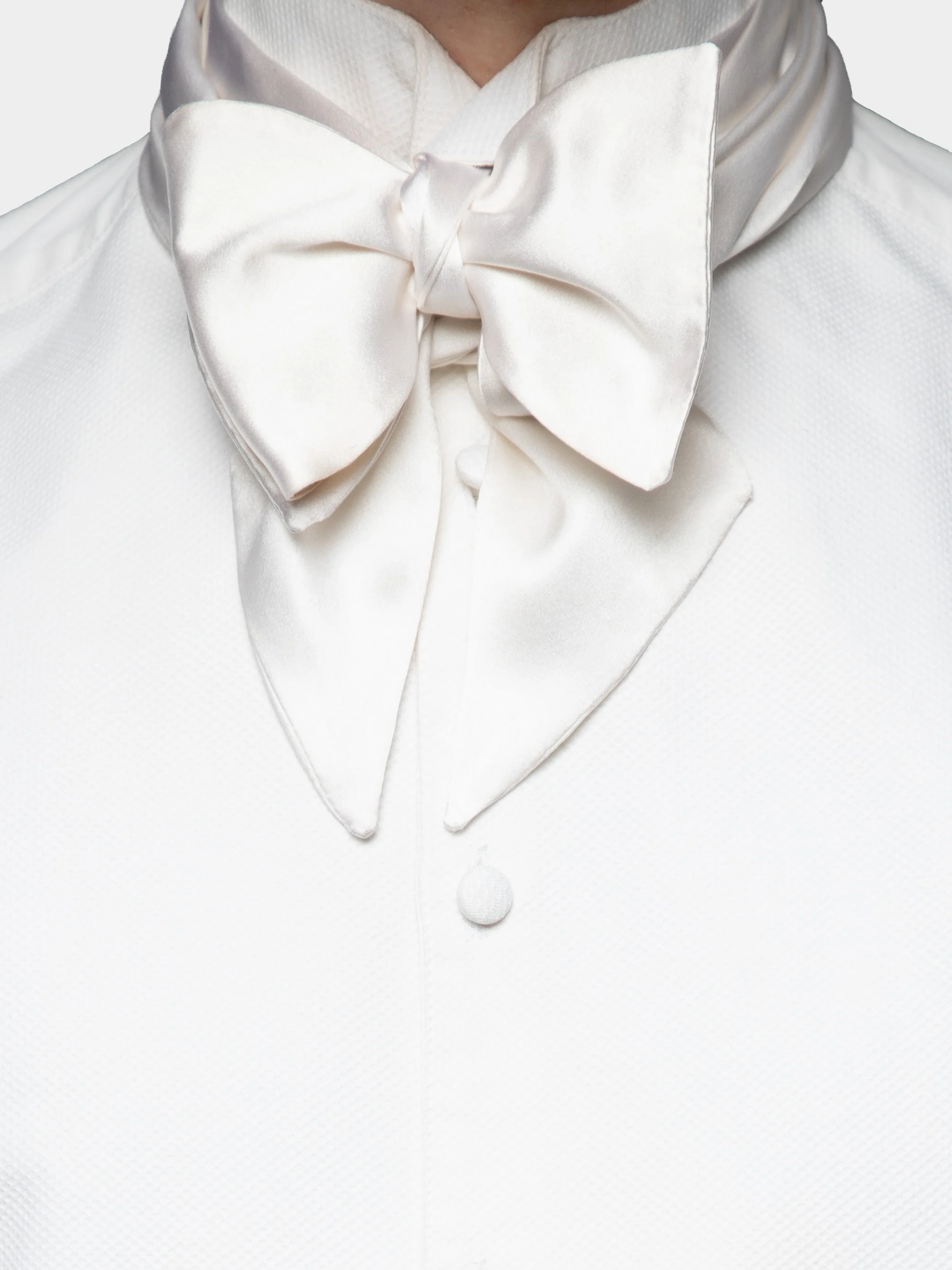 White Silk Wide Bow Tie And Tails Set 2.jpg