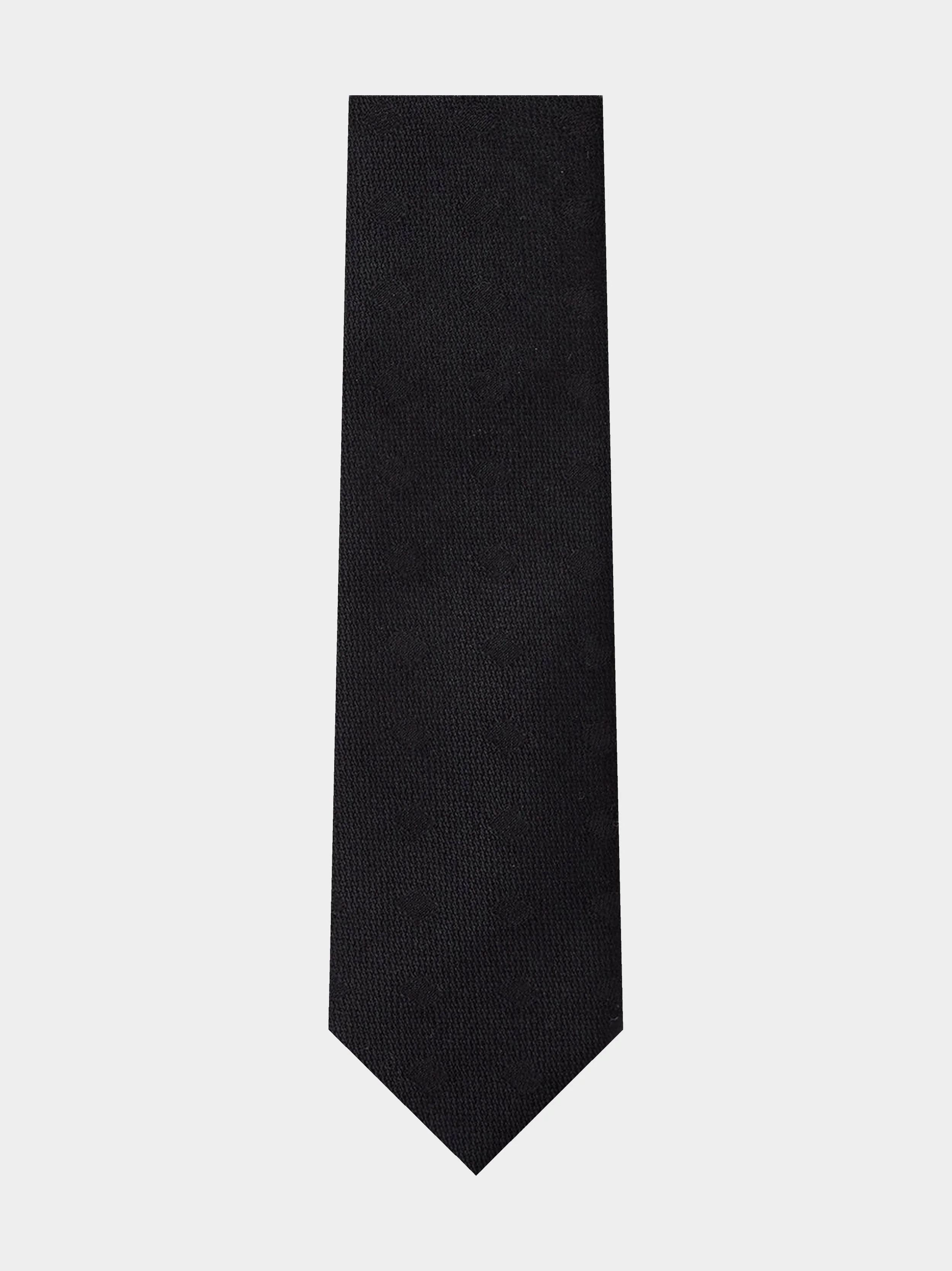 'Tonal Polkadot' Black Slim Necktie