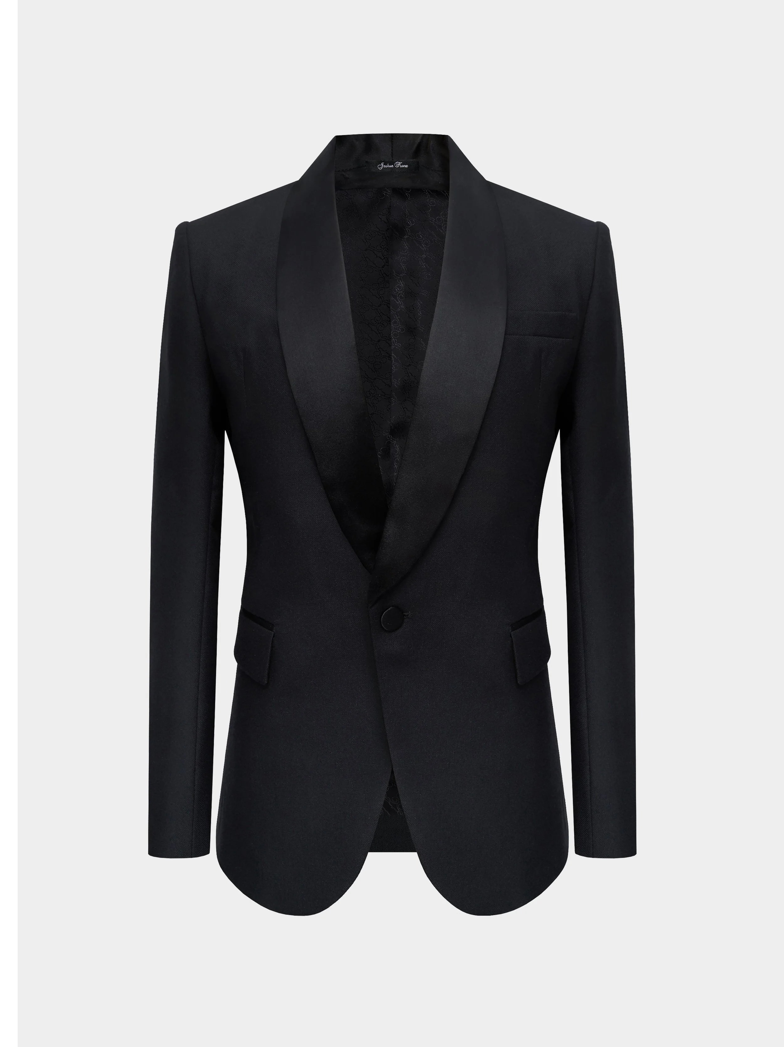 Black Wool And Silk Shawl Jacket