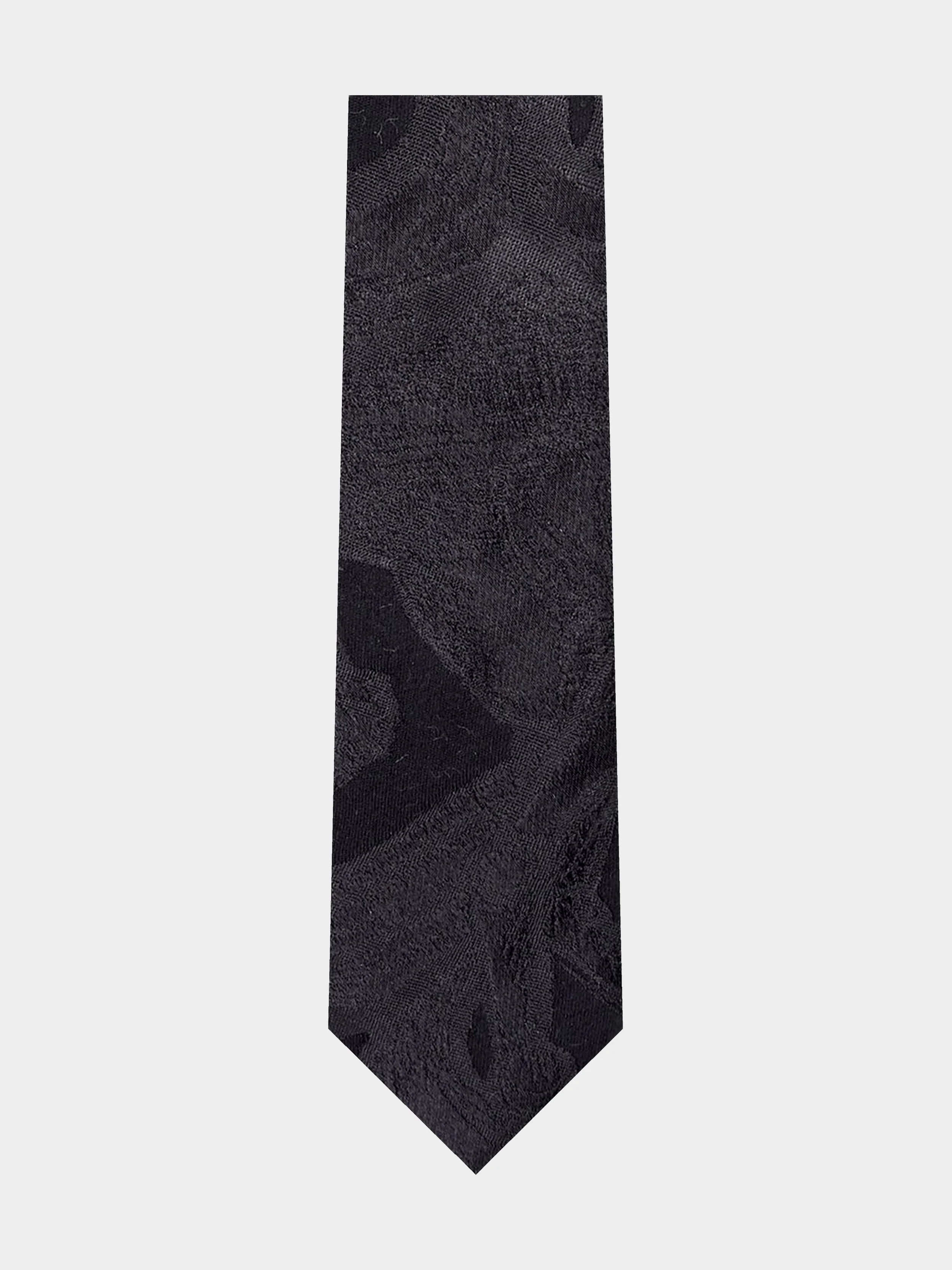 'Tonal Black Pegasus' Slim Necktie