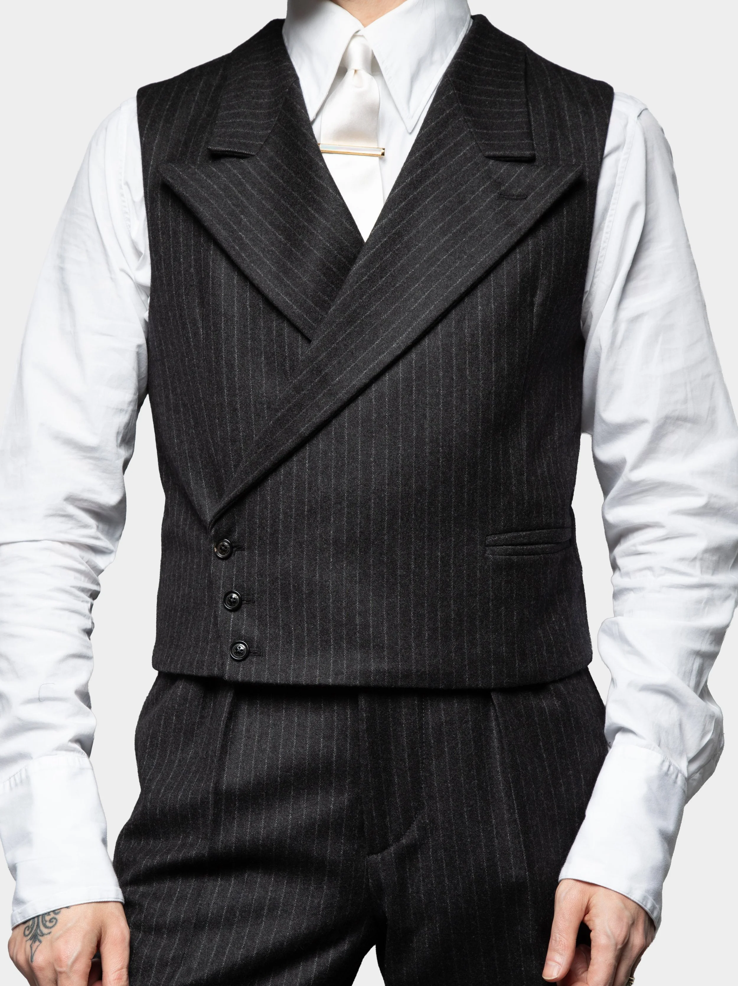Grey Flannel Stripe Waistcoat5.jpg