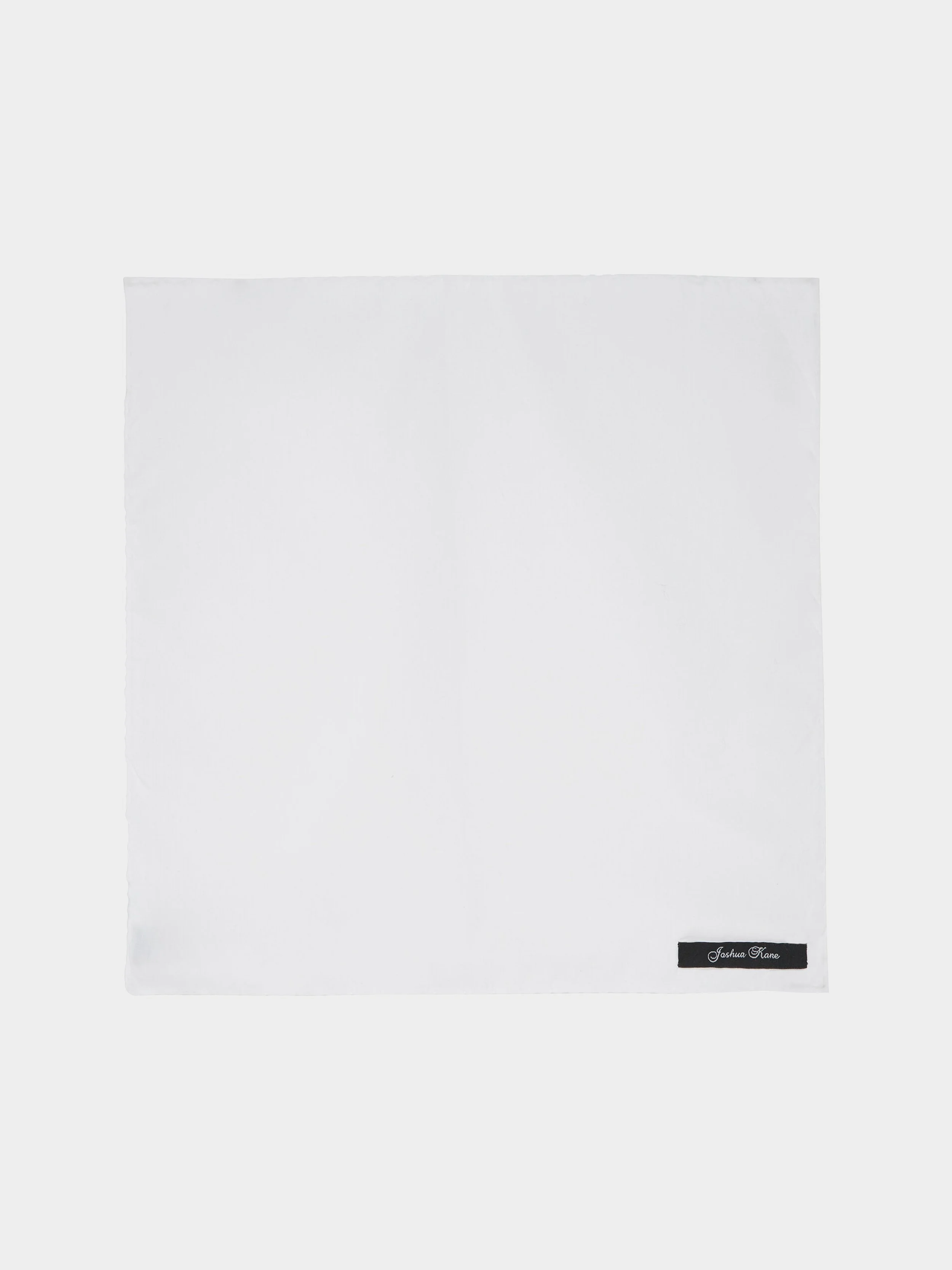 'Optic White Poplin' Pocket Square