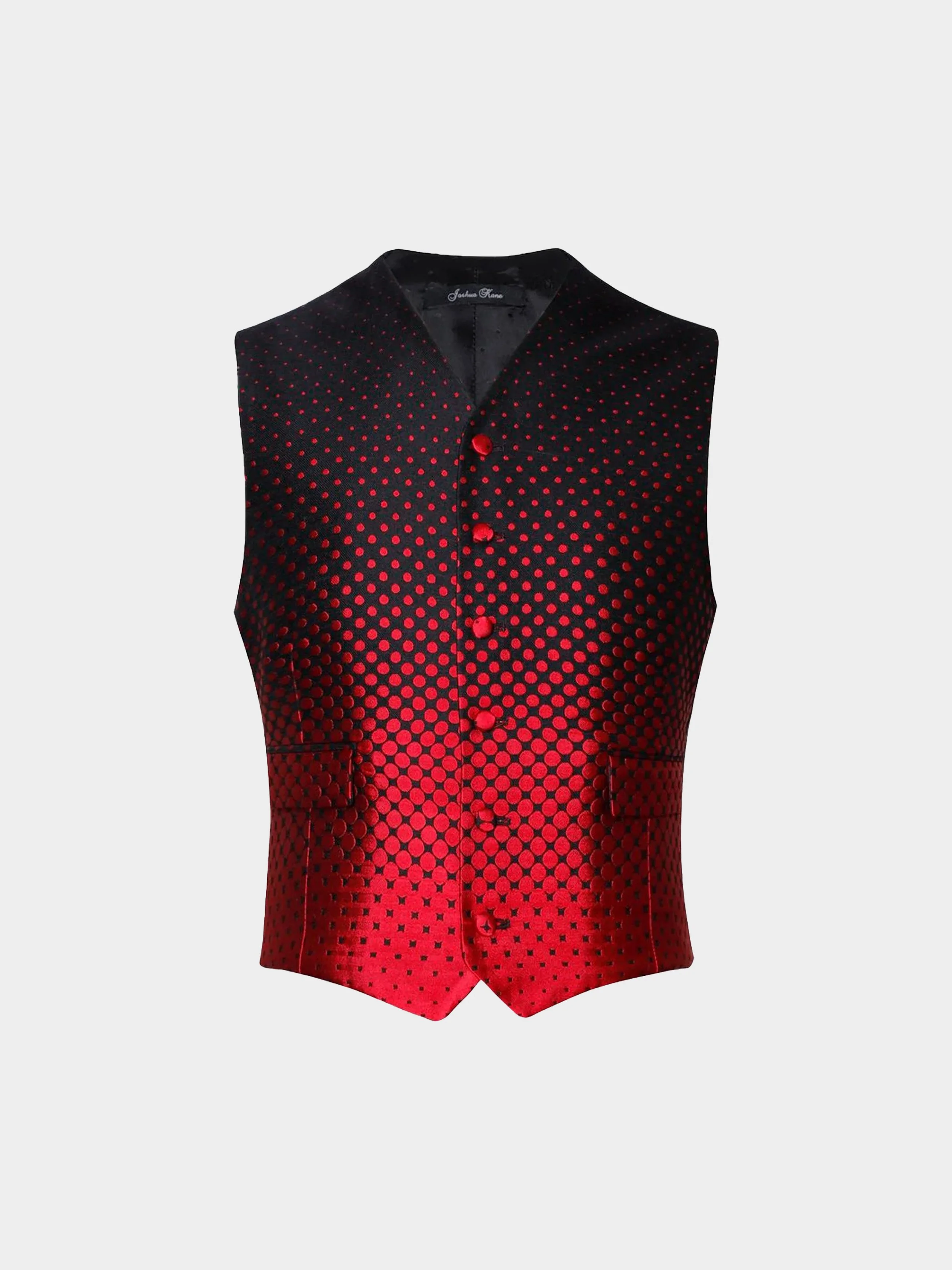 Black And Red Wonderdot Waistcoat