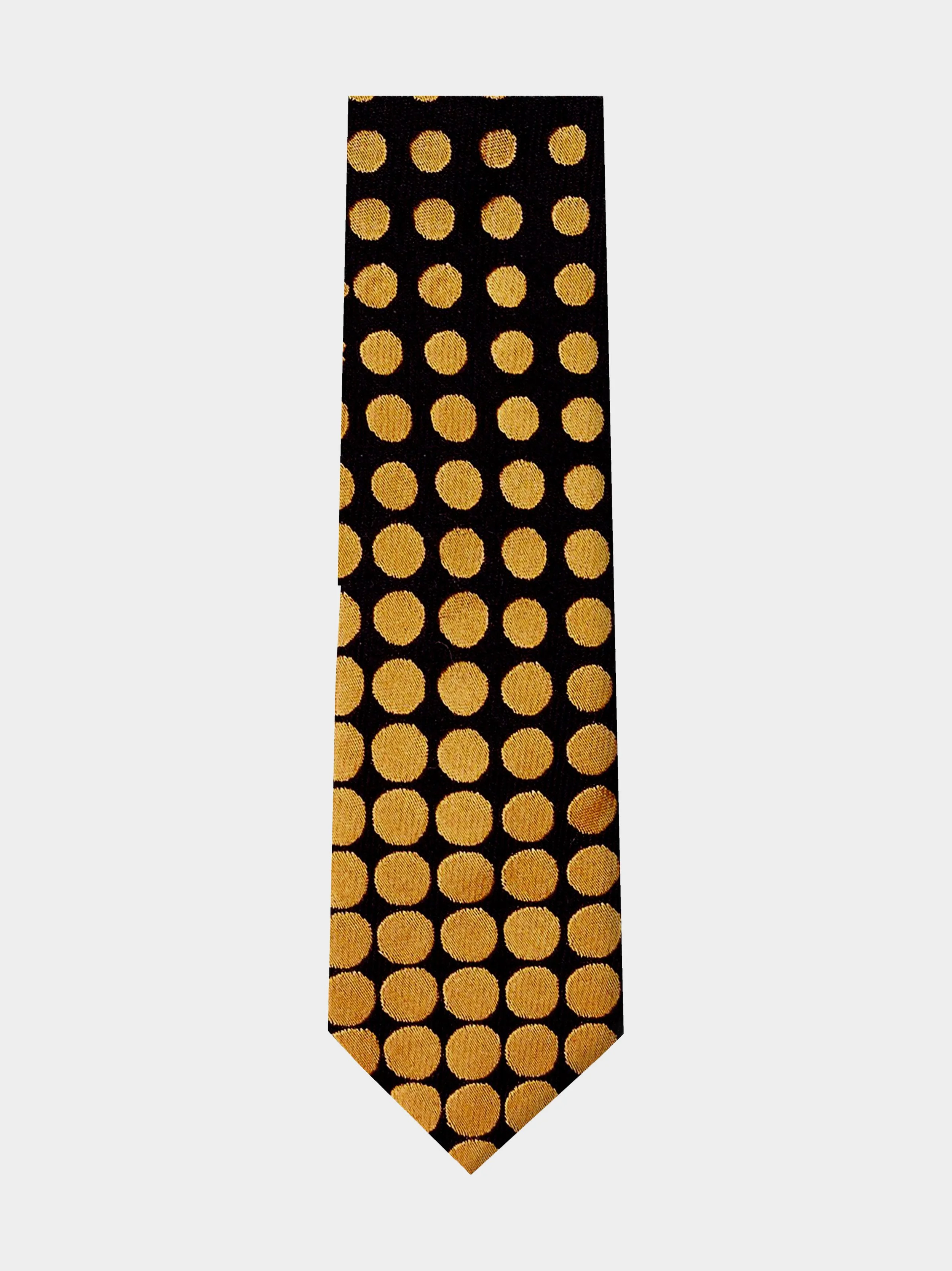 'Black And Gold Wonderdot' Slim Necktie