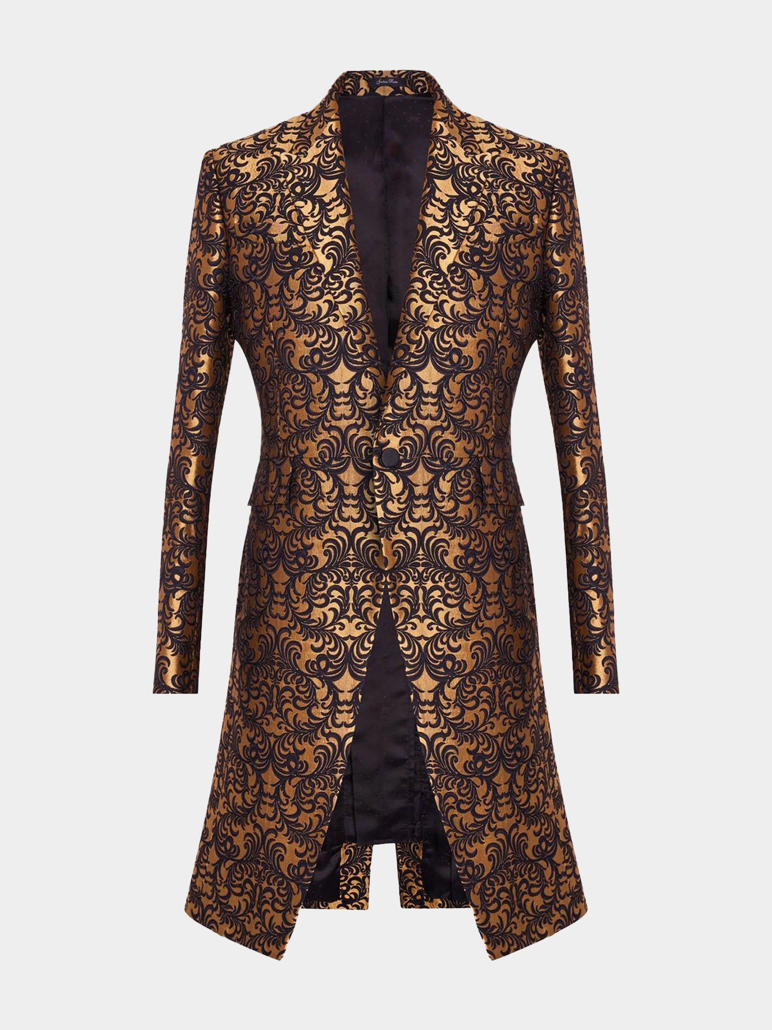 'The Morning' Gold and Black Regency Swirl Coat
