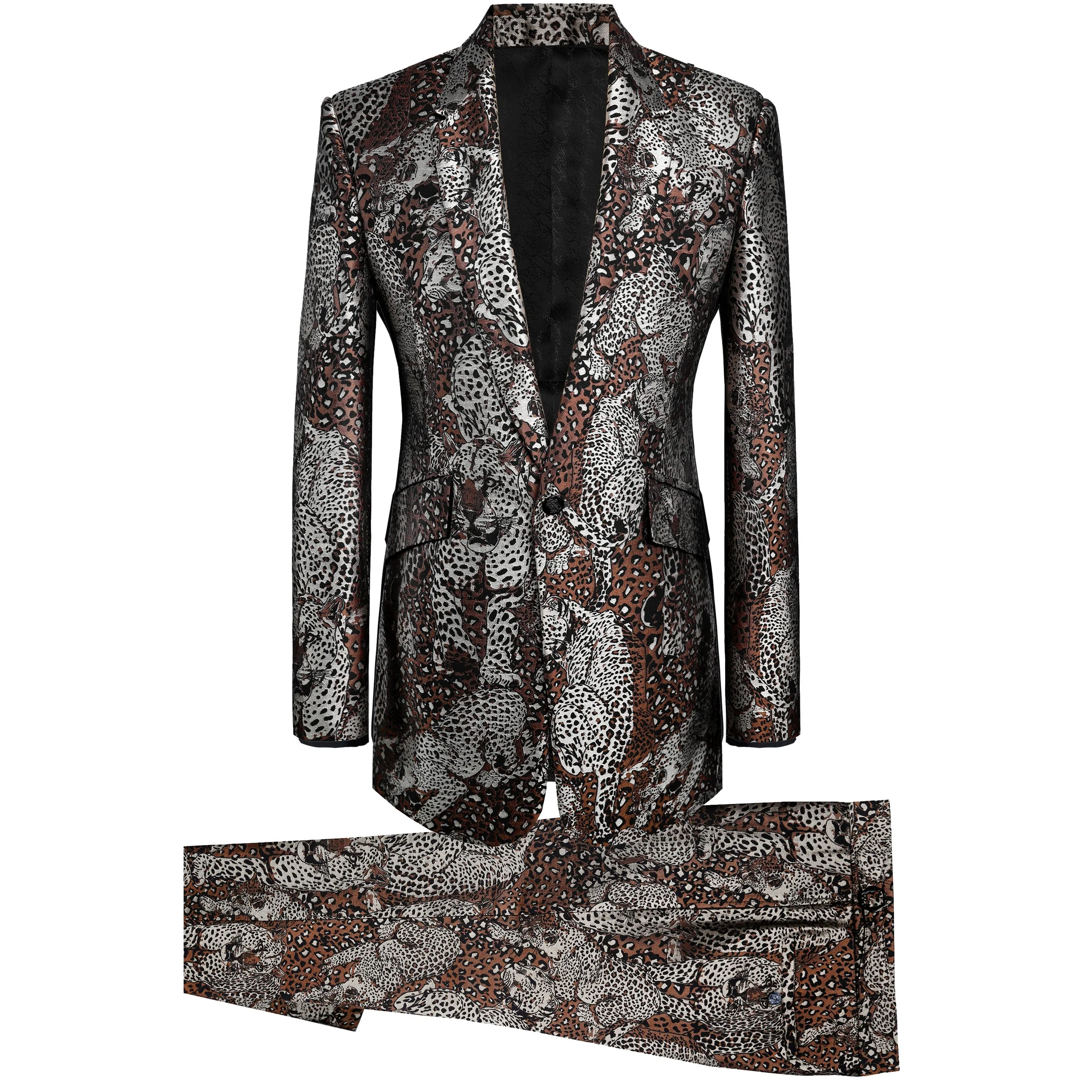 Mocha Leopard 2-Piece Suit