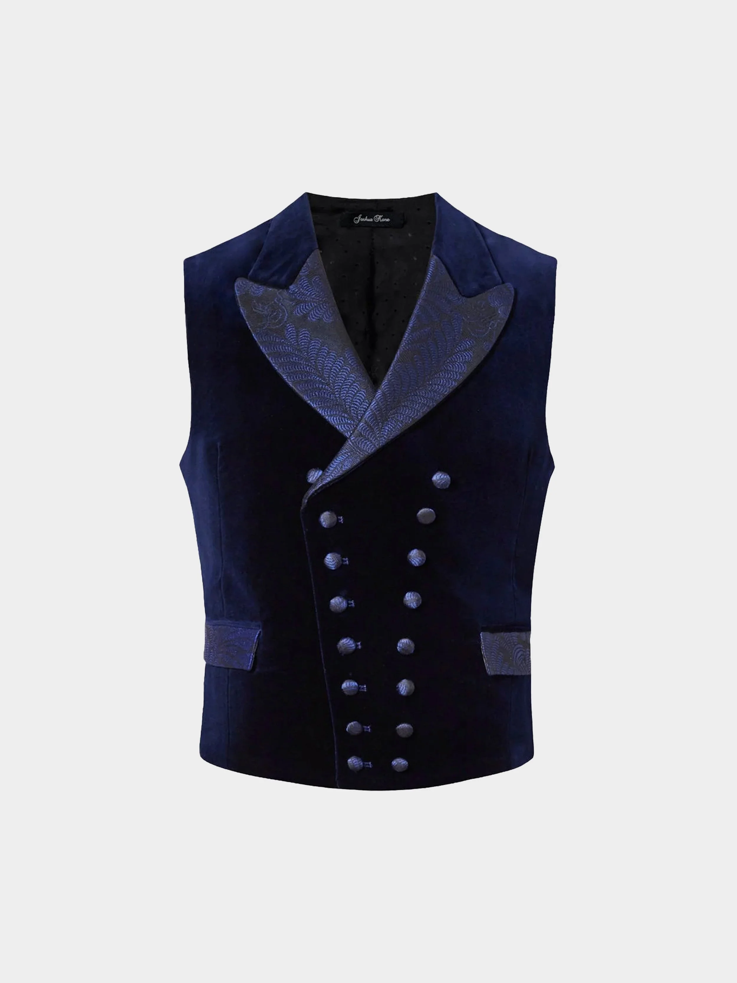 Midnight Blue Velvet Waistcoat