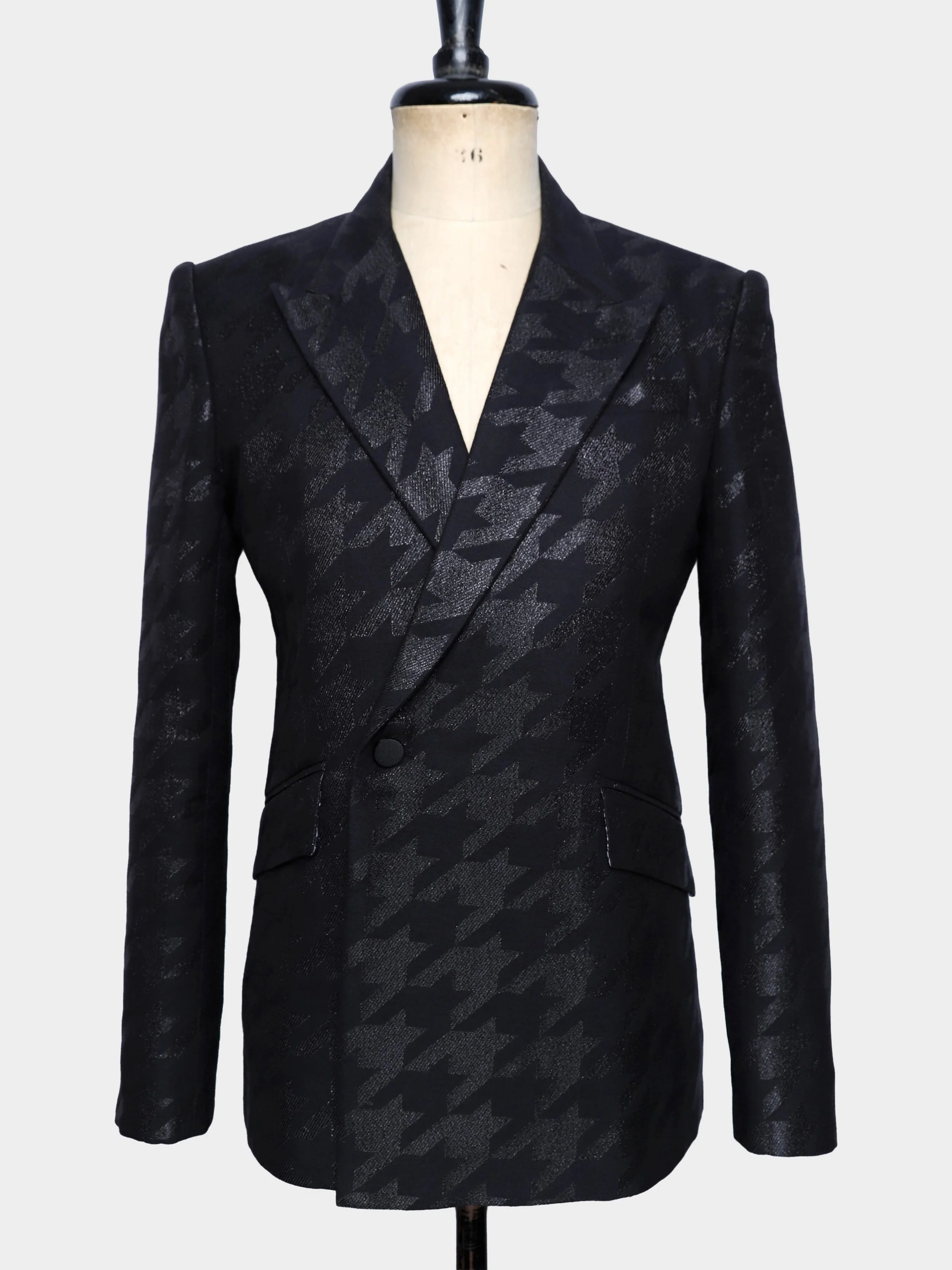 Black Lurex Houndstooth  Suit jacket.jpg
